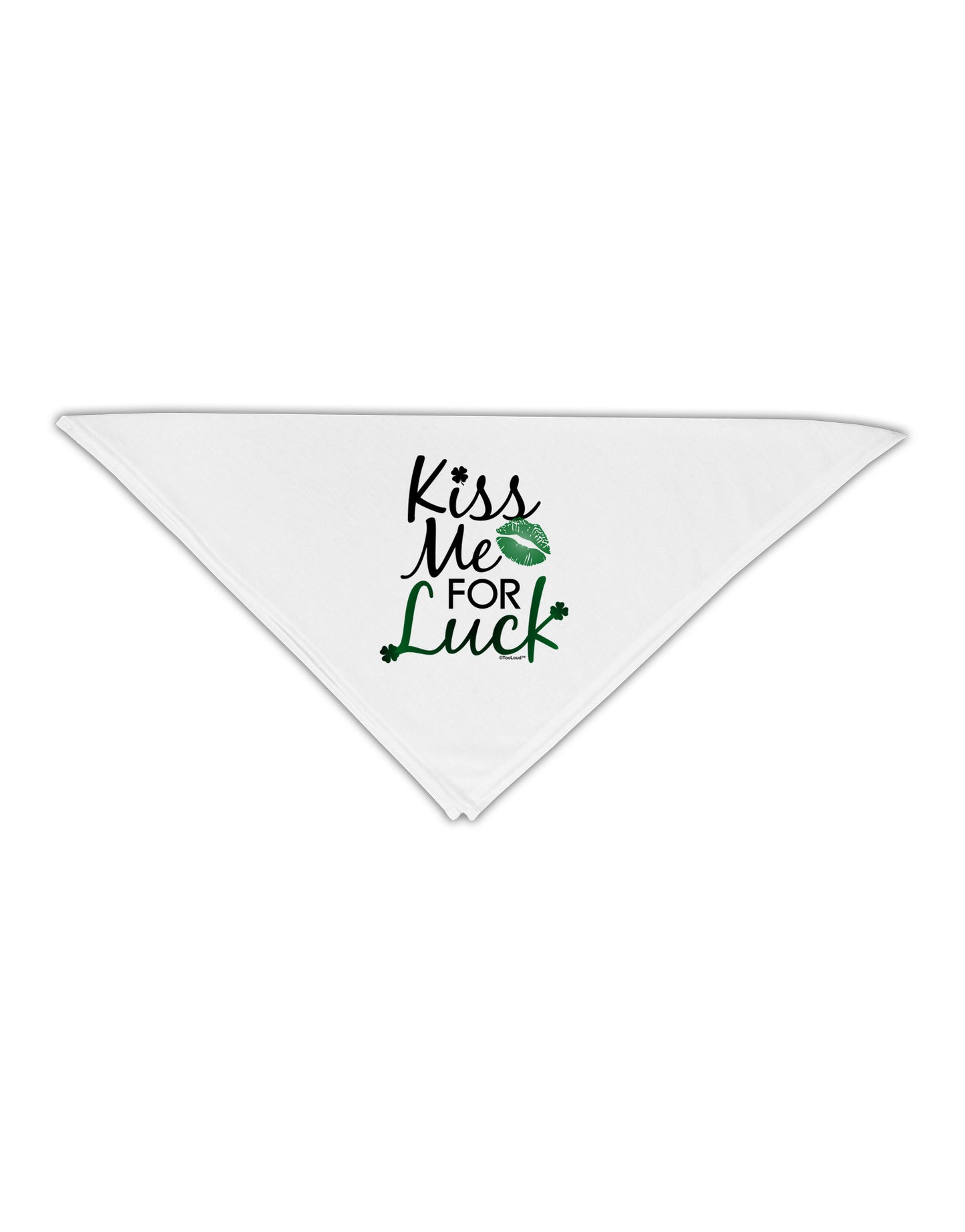 Kiss Me For Luck Adult 19" Square Bandana-Square Bandanas-TooLoud-White-One-Size-Adult-Davson Sales