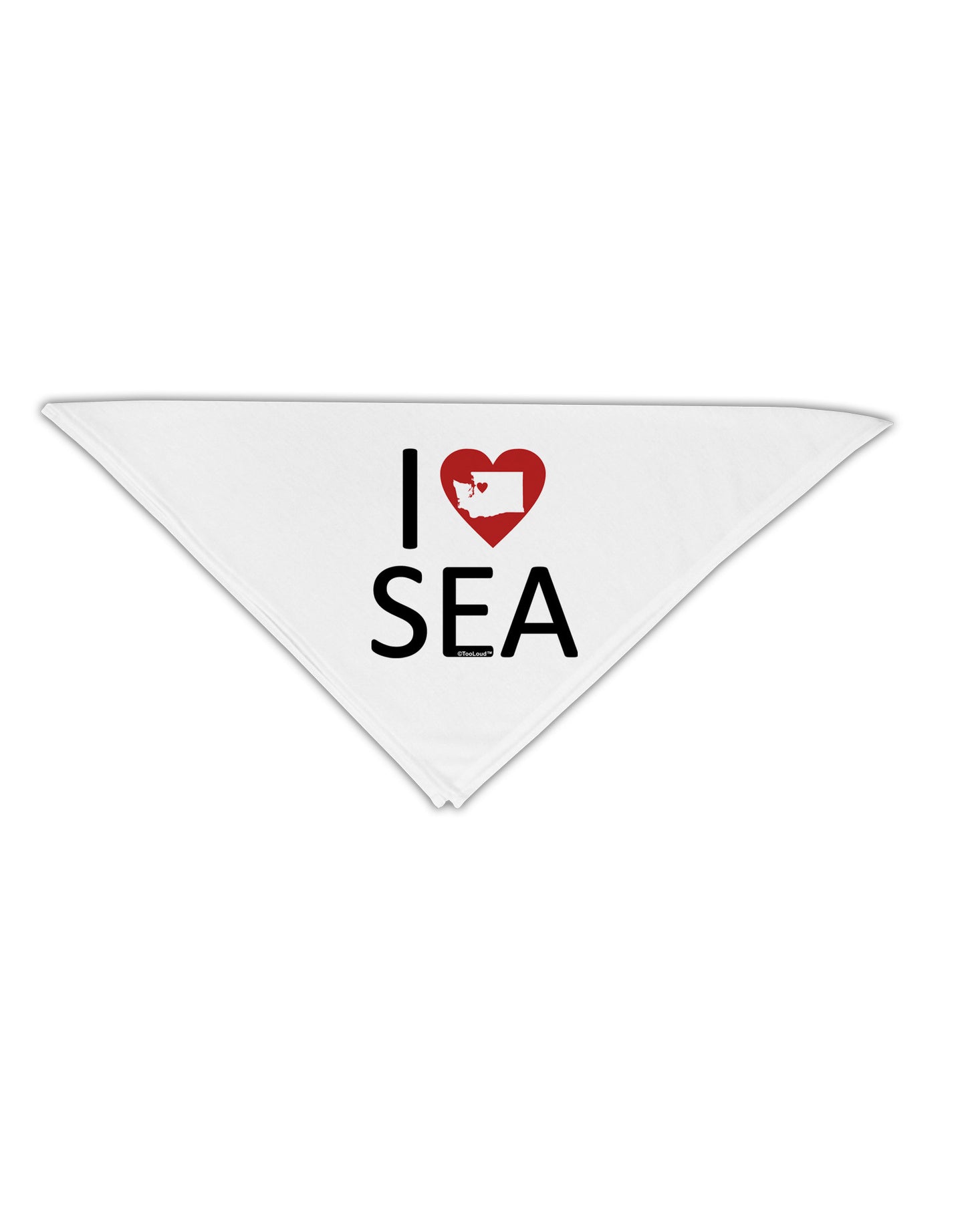 I Heart Seattle Adult 19" Square Bandana-Square Bandanas-TooLoud-White-One-Size-Adult-Davson Sales