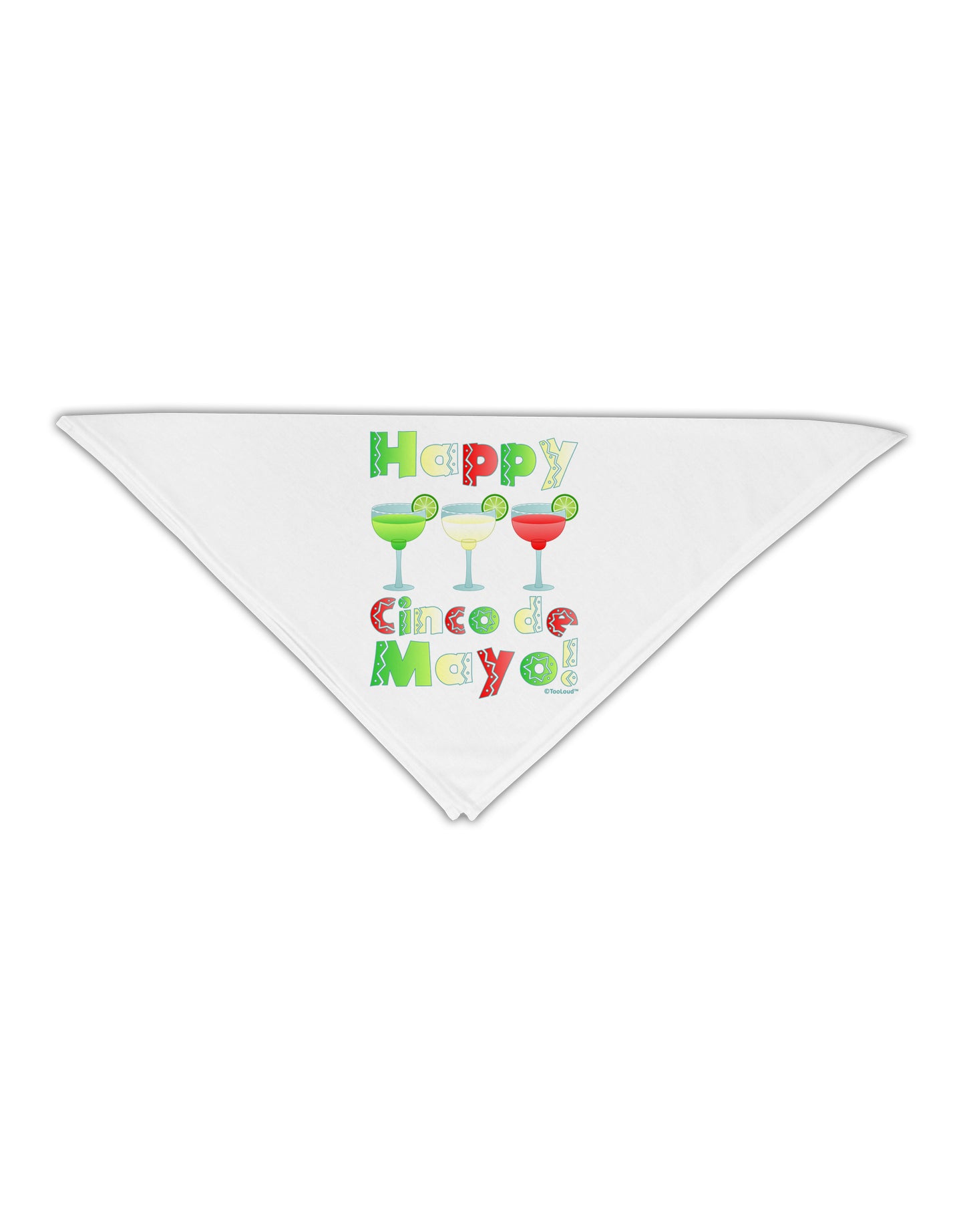 Margaritas - Mexican Flag Colors - Happy Cinco de Mayo Adult 19" Square Bandana by TooLoud-Square Bandanas-TooLoud-White-One-Size-Adult-Davson Sales