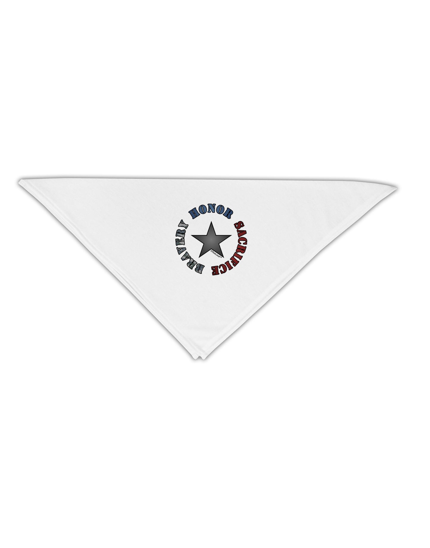 Honor Sacrifice Bravery Adult 19" Square Bandana by TooLoud-Square Bandanas-TooLoud-White-One-Size-Adult-Davson Sales