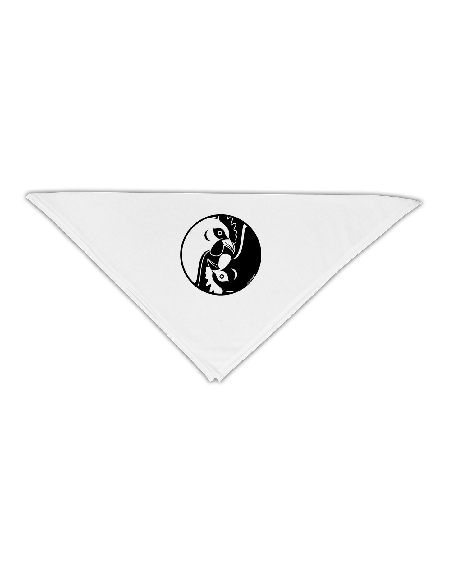 Yin Yang Chicken Adult 19" Square Bandana-Square Bandanas-TooLoud-White-One-Size-Adult-Davson Sales