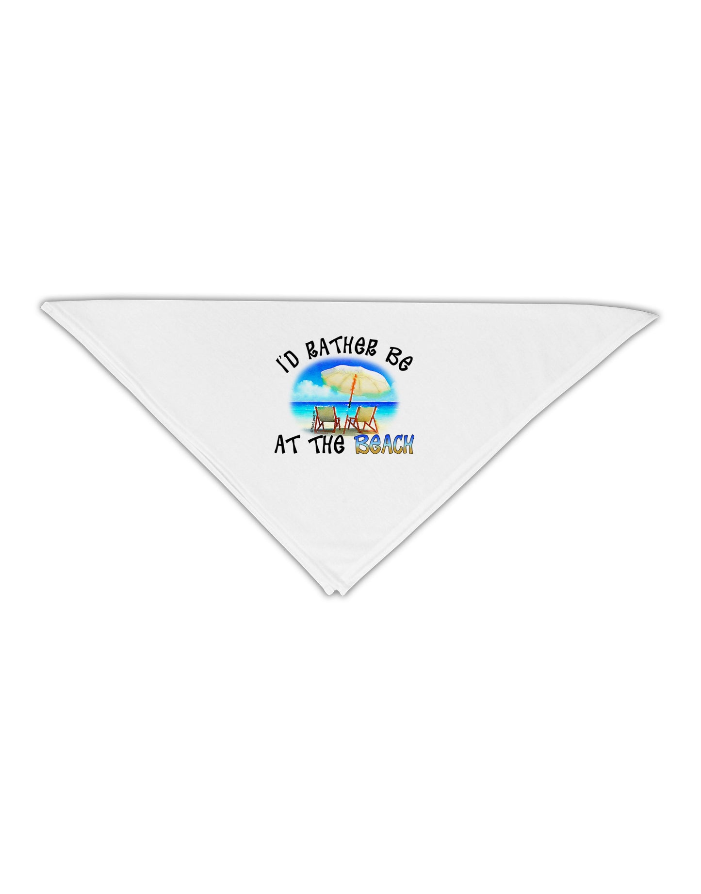 I'd Rather Be At The Beach Adult 19" Square Bandana-Square Bandanas-TooLoud-White-One-Size-Adult-Davson Sales