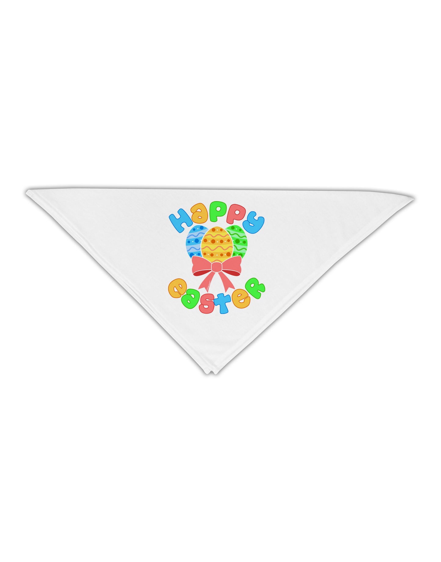 Happy Easter Easter Eggs Adult 19" Square Bandana by TooLoud-Square Bandanas-TooLoud-White-One-Size-Adult-Davson Sales