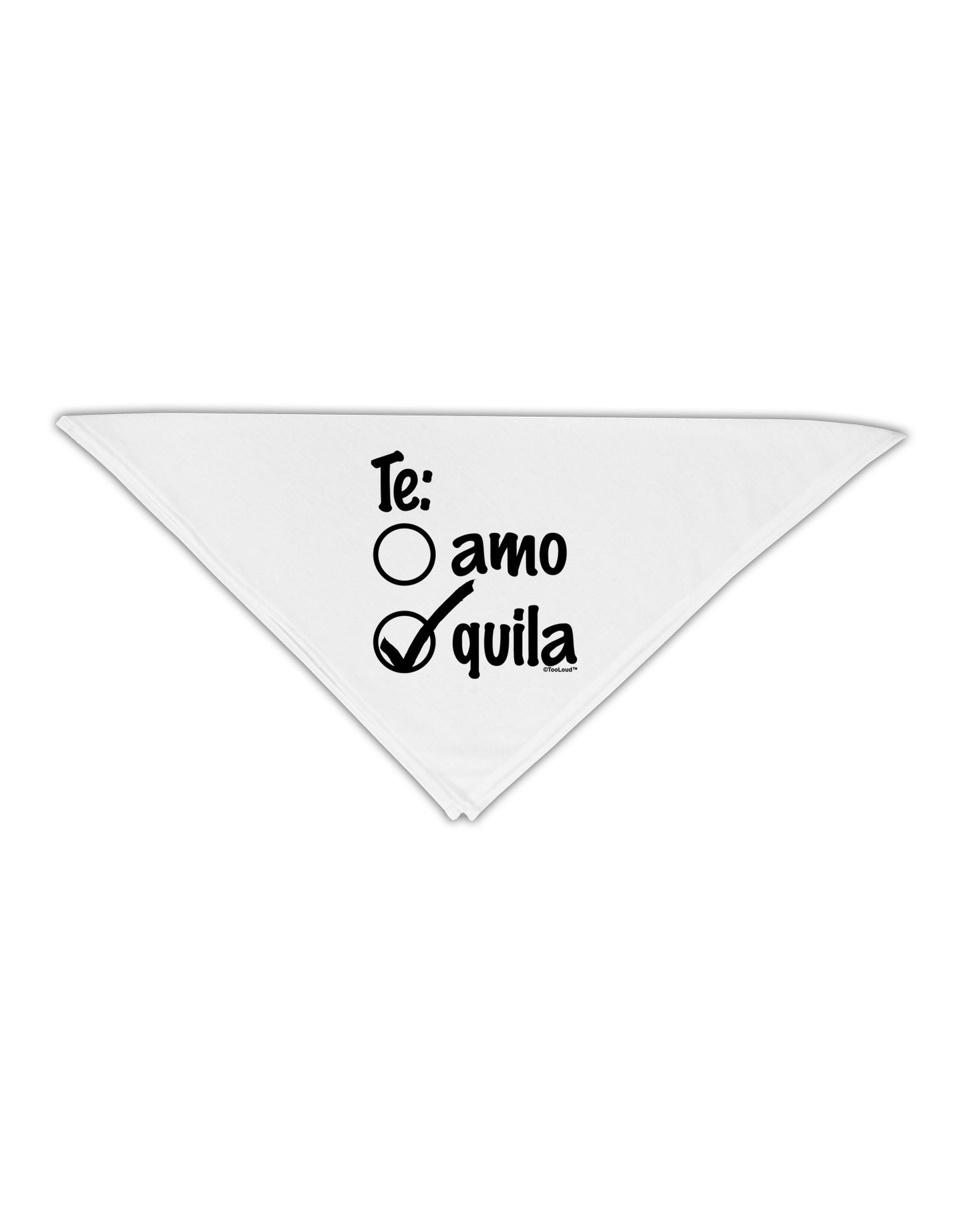 Tequila Checkmark Design Adult 19" Square Bandana by TooLoud-Square Bandanas-TooLoud-White-One-Size-Adult-Davson Sales