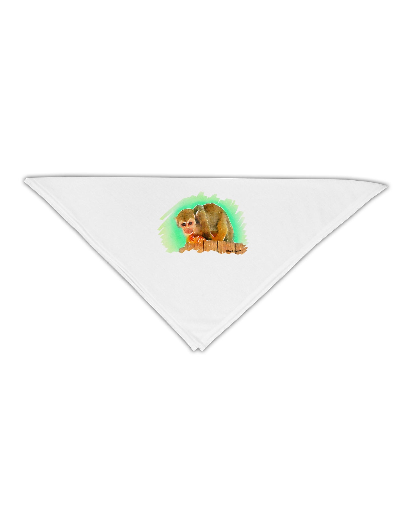 Squirrel Monkey Watercolor Adult 19" Square Bandana-Square Bandanas-TooLoud-White-One-Size-Adult-Davson Sales