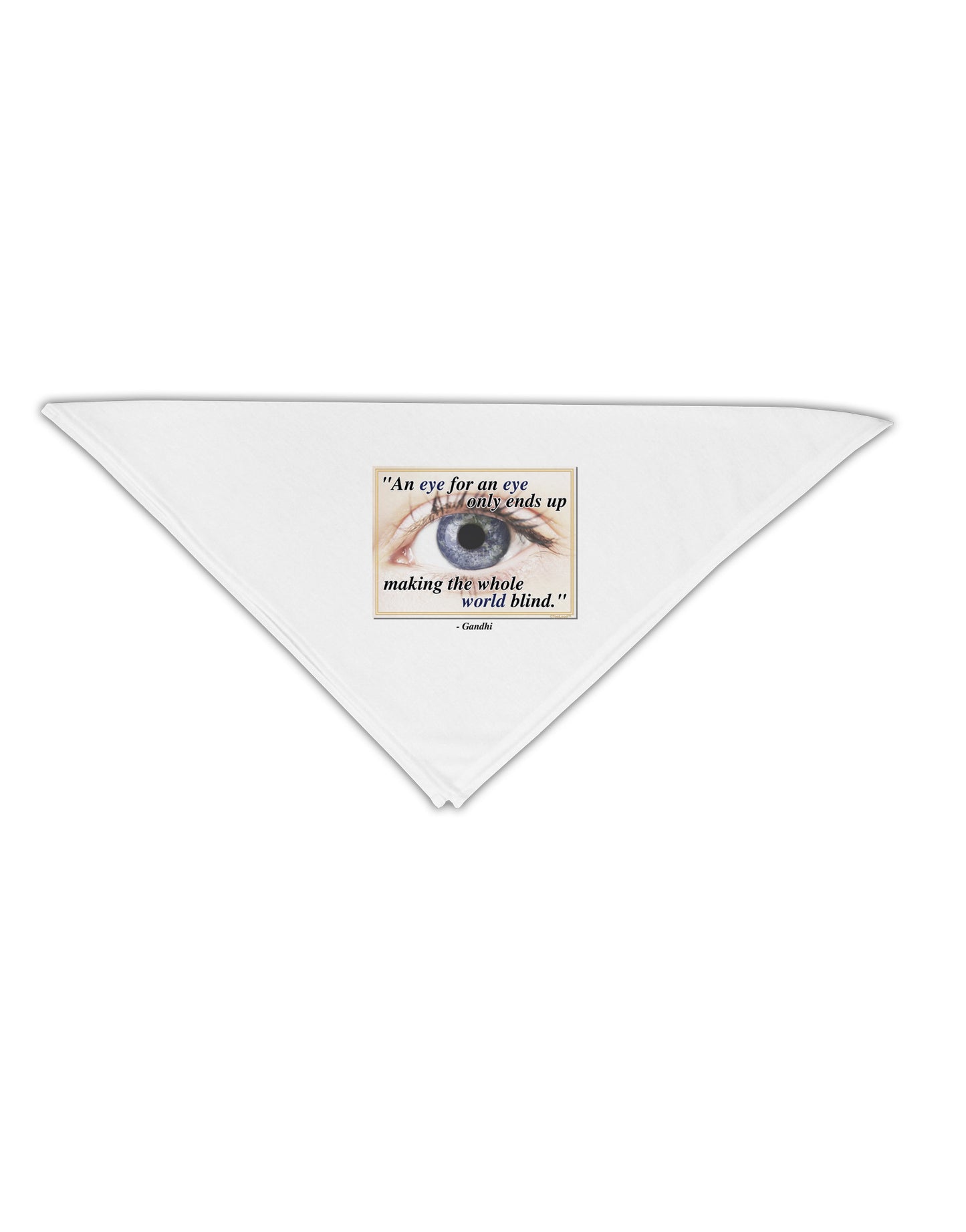 Eye For An Eye Gandhi Adult 19" Square Bandana by TooLoud-Square Bandanas-TooLoud-White-One-Size-Adult-Davson Sales