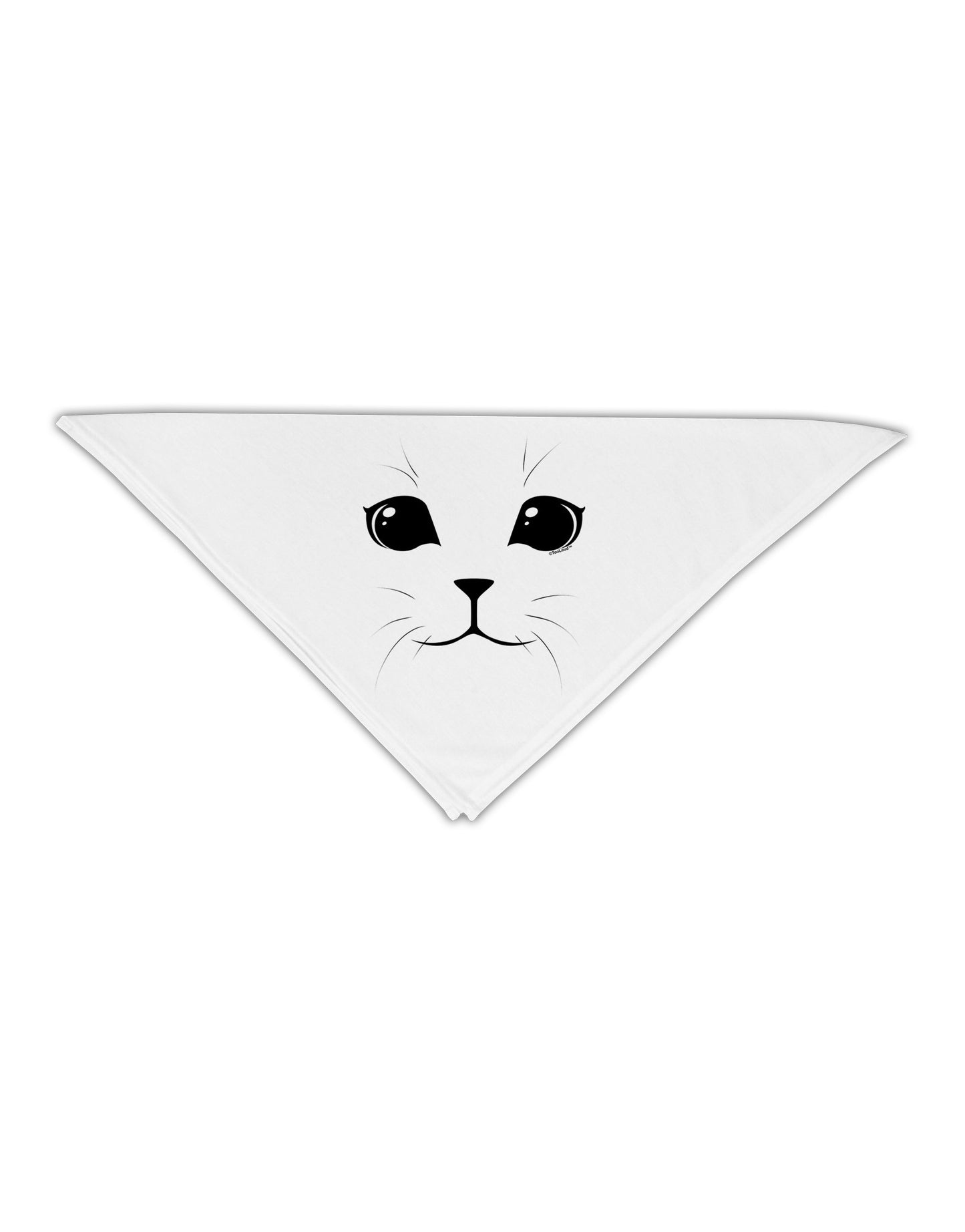 Cute Cat Face Adult 19" Square Bandana by-Square Bandanas-TooLoud-White-One-Size-Adult-Davson Sales