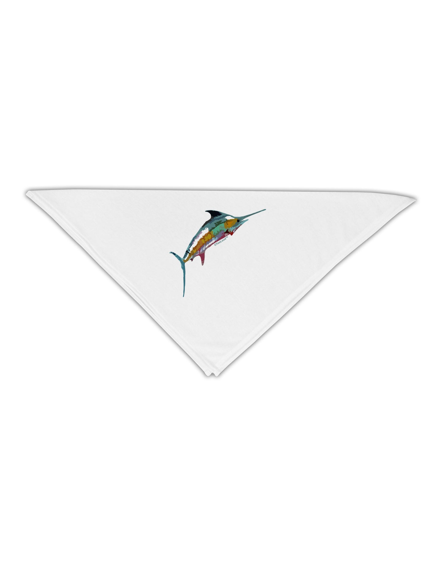 Colorful Vector Swordfish Adult 19" Square Bandana-Square Bandanas-TooLoud-White-One-Size-Adult-Davson Sales
