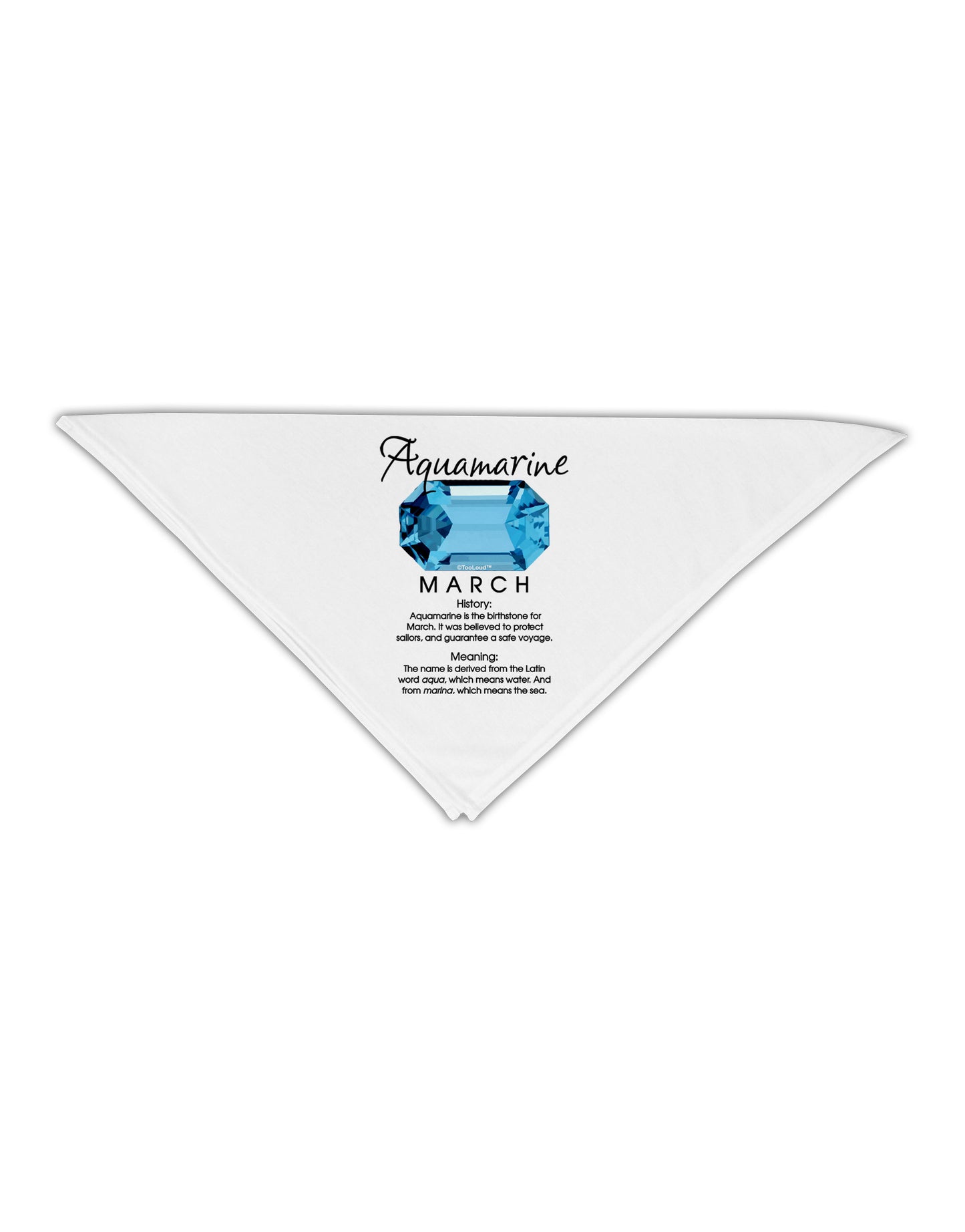 Birthstone Aquamarine Adult 19" Square Bandana-Square Bandanas-TooLoud-White-One-Size-Adult-Davson Sales