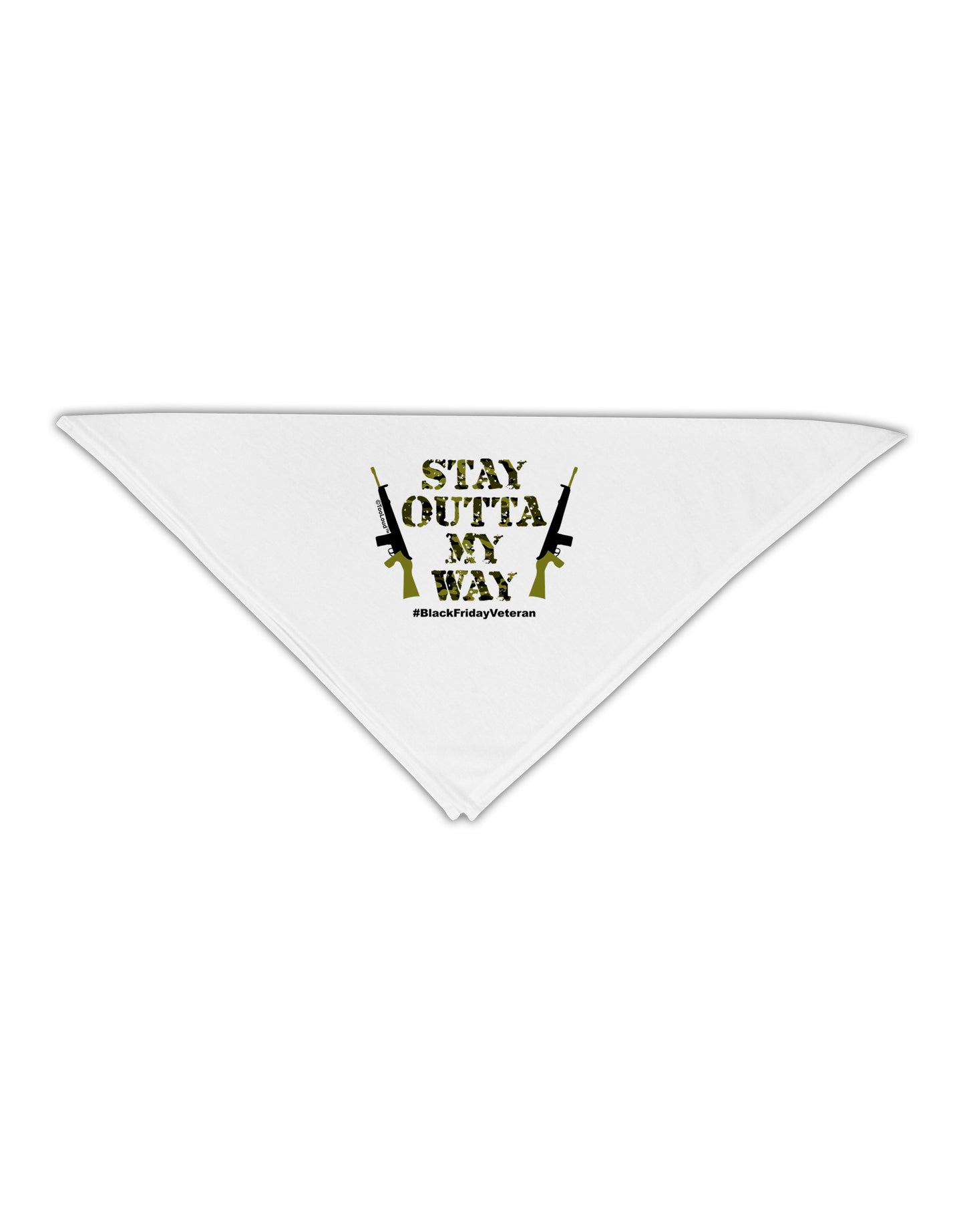Black Friday Vet - Outta My Way Adult 19" Square Bandana-Square Bandanas-TooLoud-White-One-Size-Adult-Davson Sales