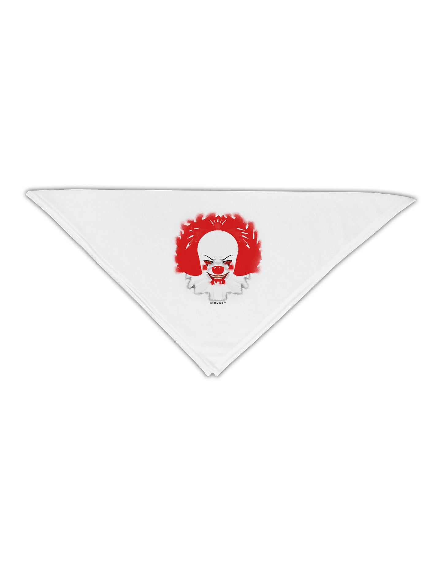 Extra Scary Clown Watercolor Adult 19" Square Bandana-Square Bandanas-TooLoud-White-One-Size-Adult-Davson Sales