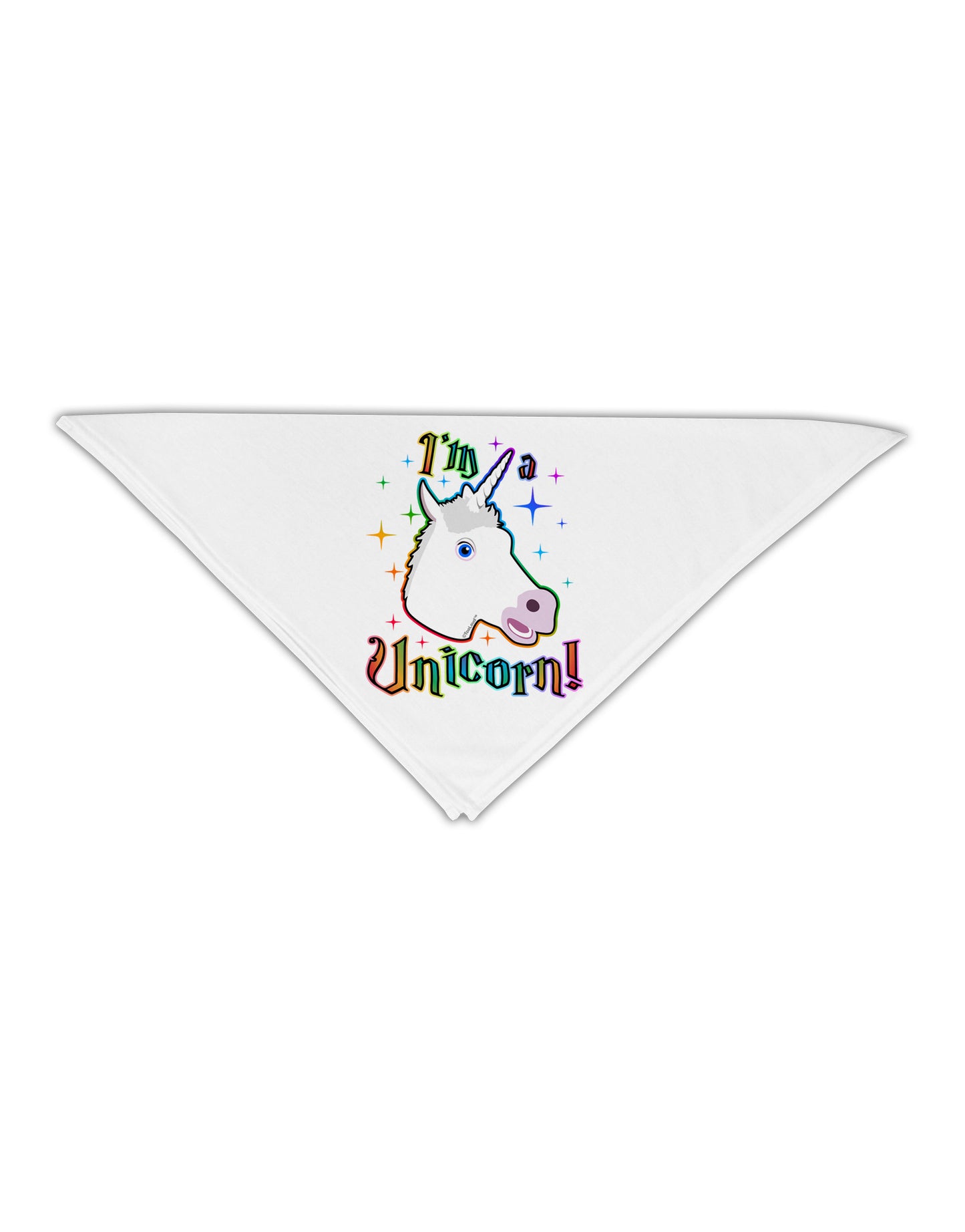 I'm a Unicorn Adult 19" Square Bandana-Square Bandanas-TooLoud-White-One-Size-Adult-Davson Sales