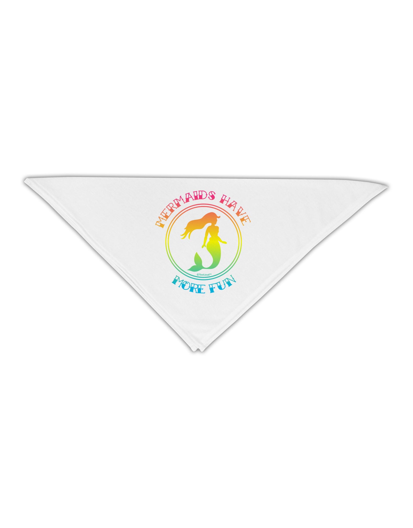 Mermaids Have More Fun - Beachy Colors Adult 19" Square Bandana-Square Bandanas-TooLoud-White-One-Size-Adult-Davson Sales