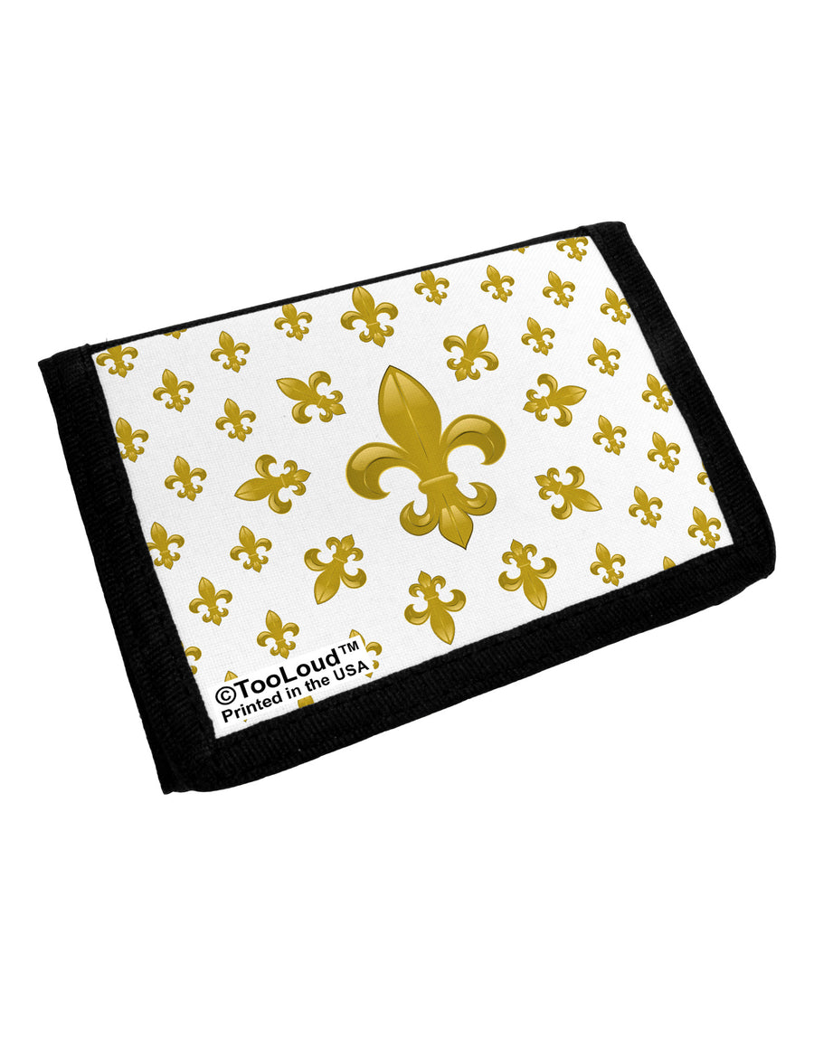 Gold Fleur De Lis AOP Trifold Wallet All Over Print by TooLoud-Wallet-TooLoud-White-One Size-Davson Sales