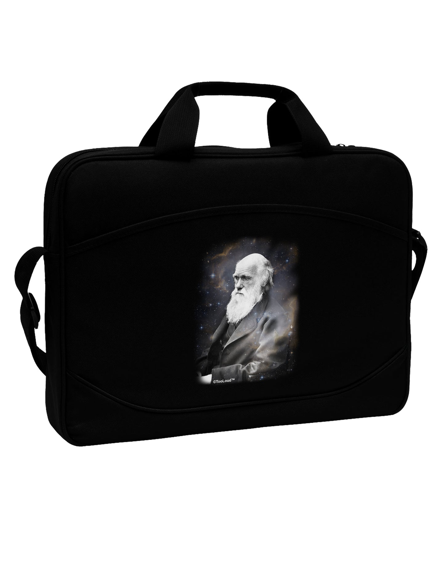 Charles Darwin In Space 15" Dark Laptop / Tablet Case Bag by TooLoud-Laptop / Tablet Case Bag-TooLoud-Black-Davson Sales