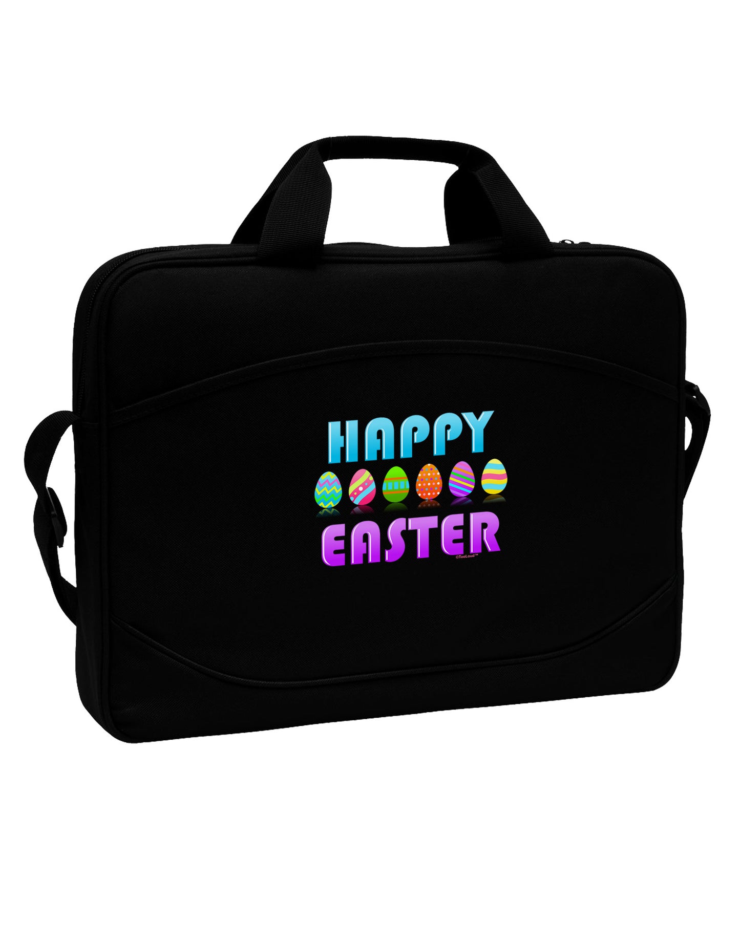 Happy Easter Decorated Eggs 15" Dark Laptop / Tablet Case Bag-Laptop / Tablet Case Bag-TooLoud-Black-Davson Sales