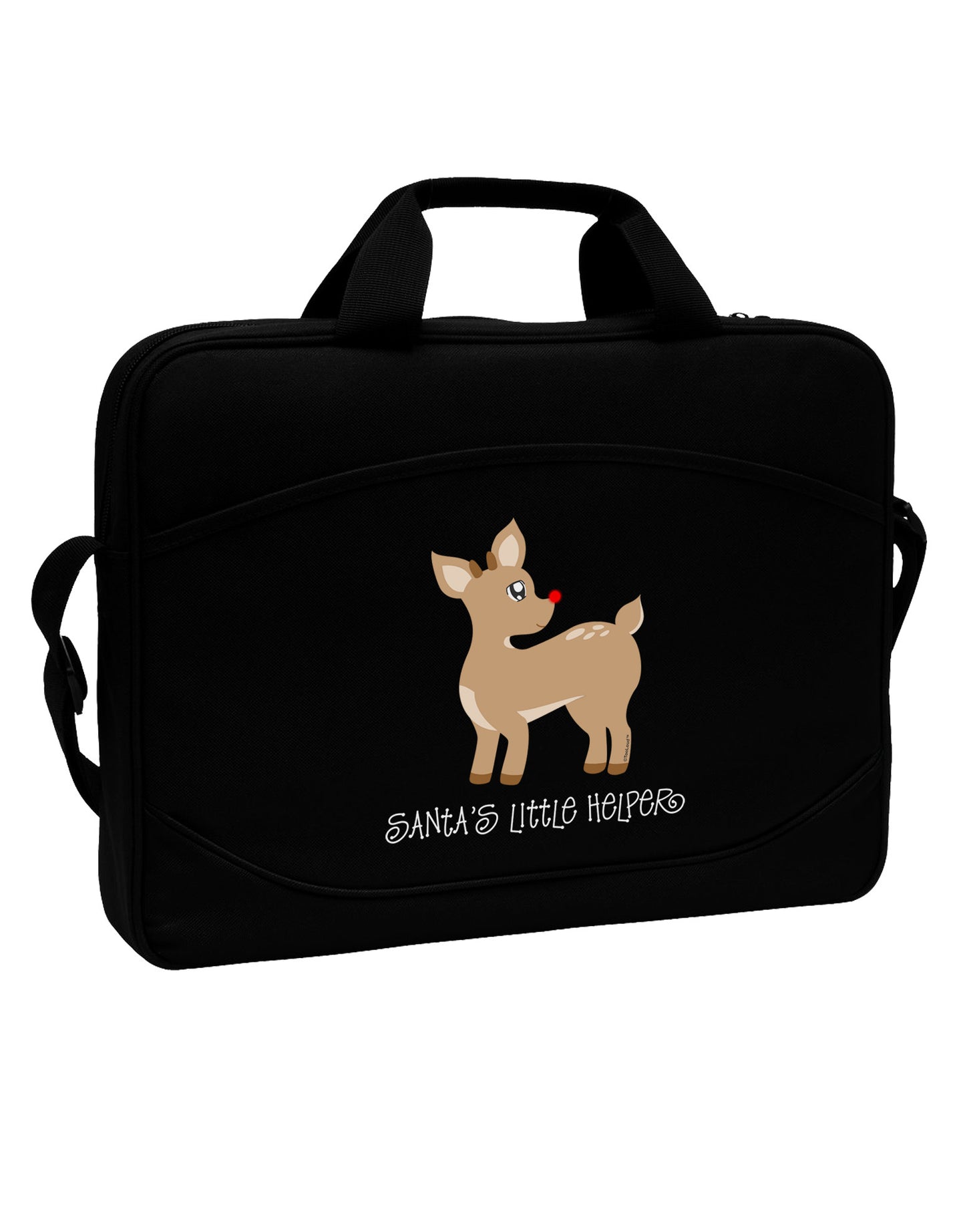 Santa's Little Helper Cute Rudolph - Christmas 15" Dark Laptop / Tablet Case Bag by TooLoud-Laptop / Tablet Case Bag-TooLoud-Black-Davson Sales