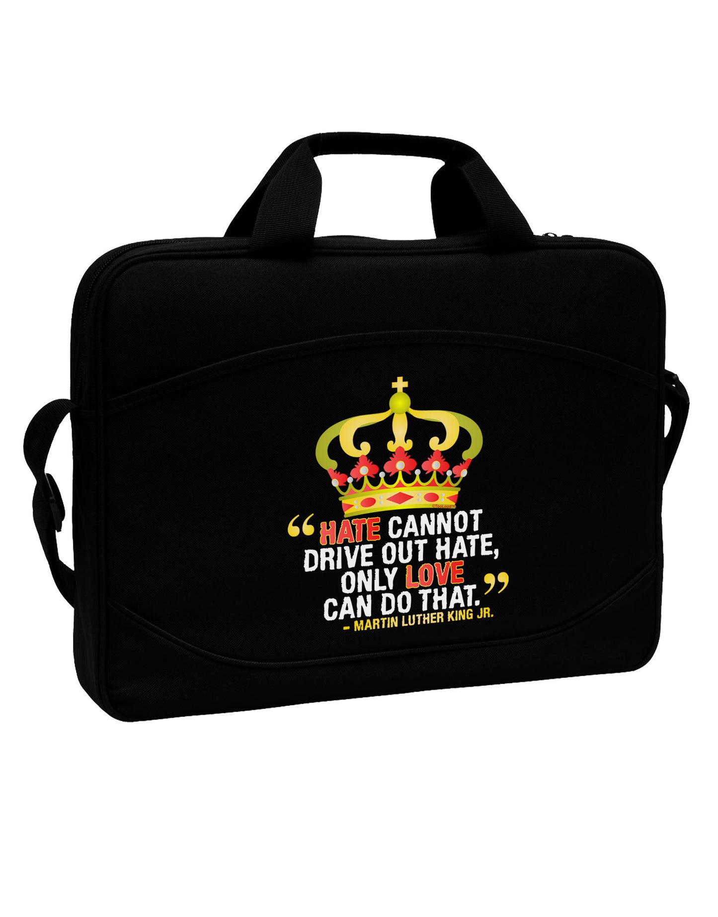 MLK - Only Love Quote 15" Dark Laptop / Tablet Case Bag-Laptop / Tablet Case Bag-TooLoud-Black-Davson Sales