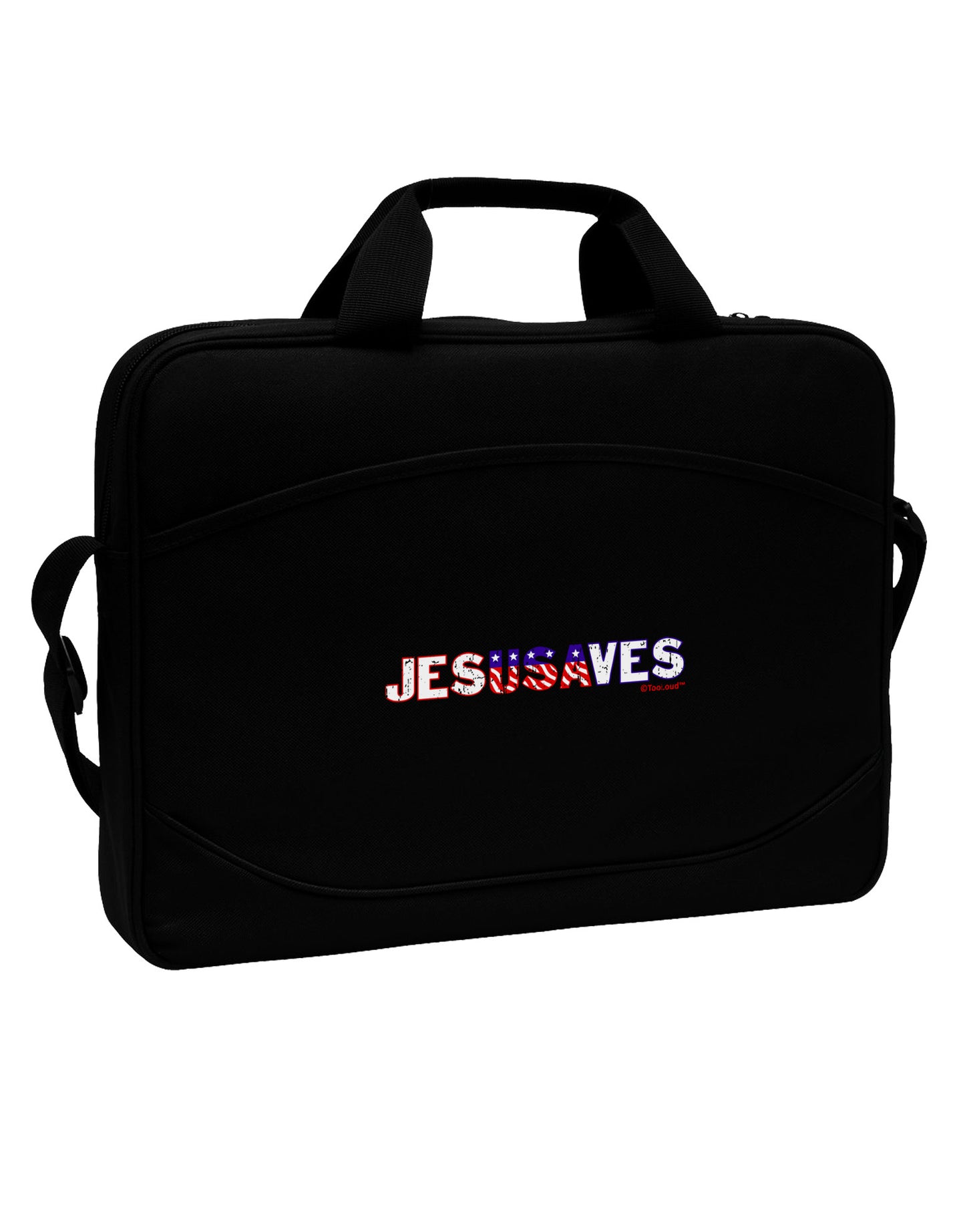 JesUSAves - Jesus Saves USA Design 15" Dark Laptop / Tablet Case Bag by TooLoud-Laptop / Tablet Case Bag-TooLoud-Black-Davson Sales
