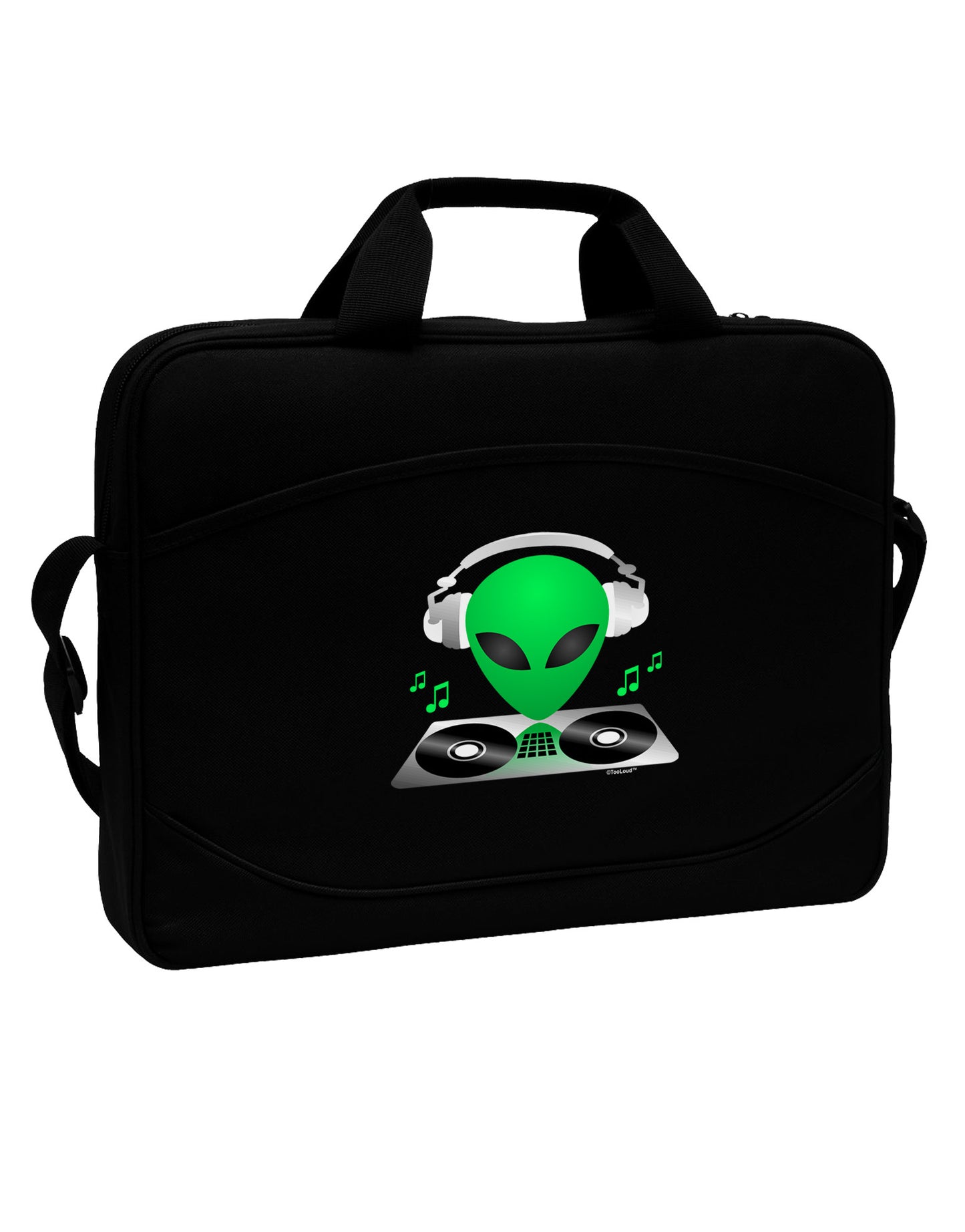 Alien DJ 15" Dark Laptop / Tablet Case Bag-Laptop / Tablet Case Bag-TooLoud-Black-White-15 Inches-Davson Sales
