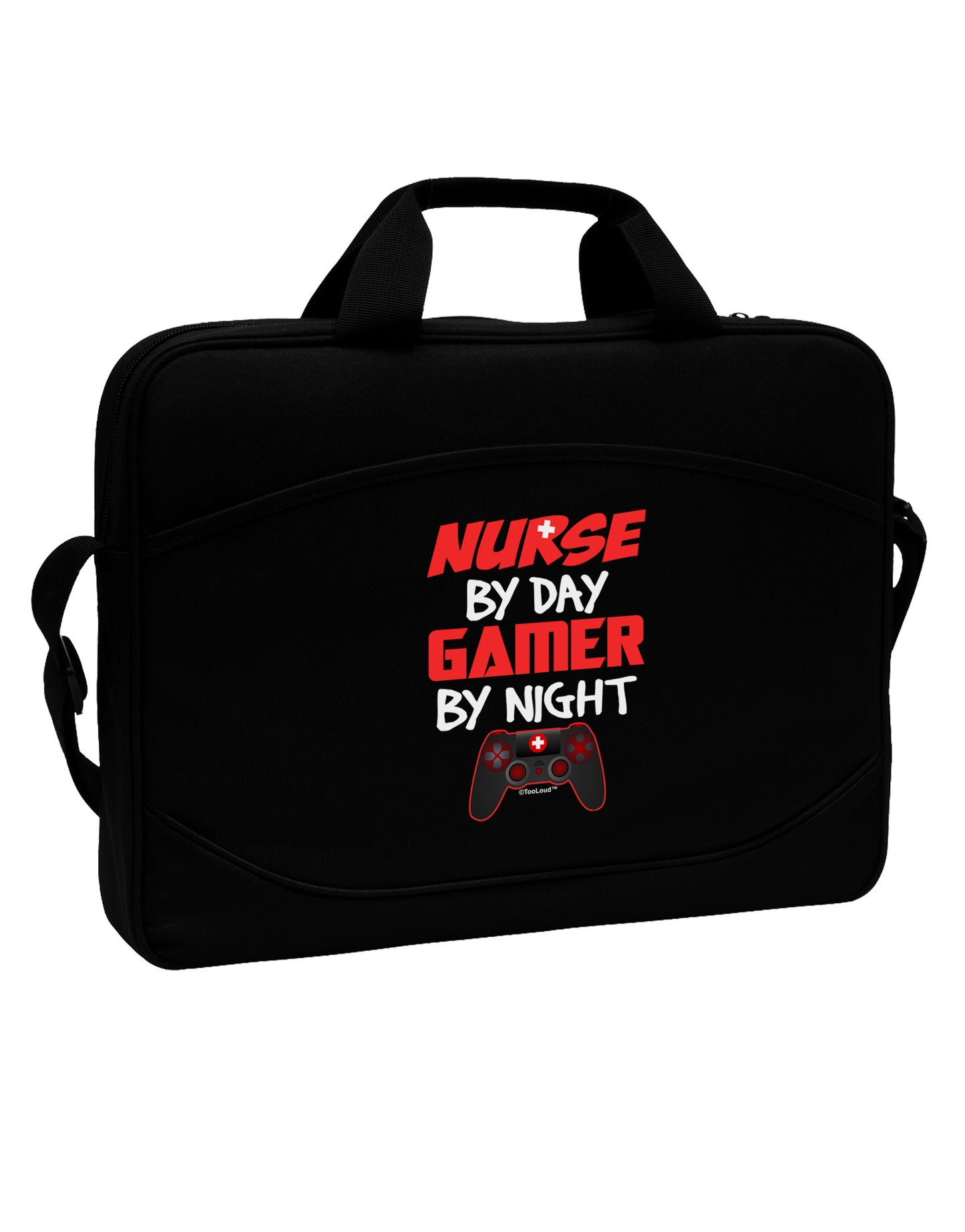 Nurse By Day Gamer By Night 15" Dark Laptop / Tablet Case Bag-Laptop / Tablet Case Bag-TooLoud-Black-Davson Sales