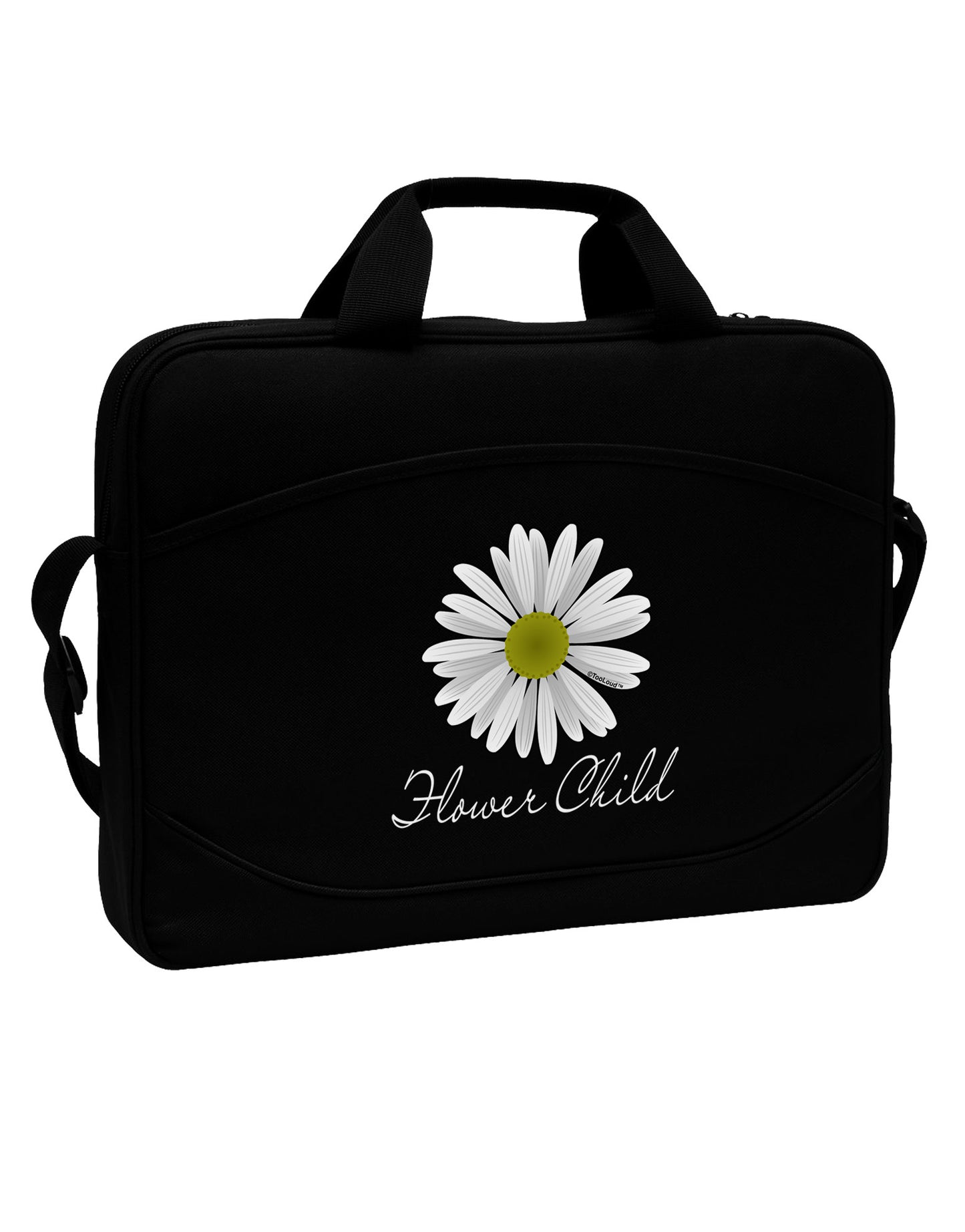 Pretty Daisy - Flower Child 15" Dark Laptop / Tablet Case Bag-Laptop / Tablet Case Bag-TooLoud-Black-15 Inches-Davson Sales