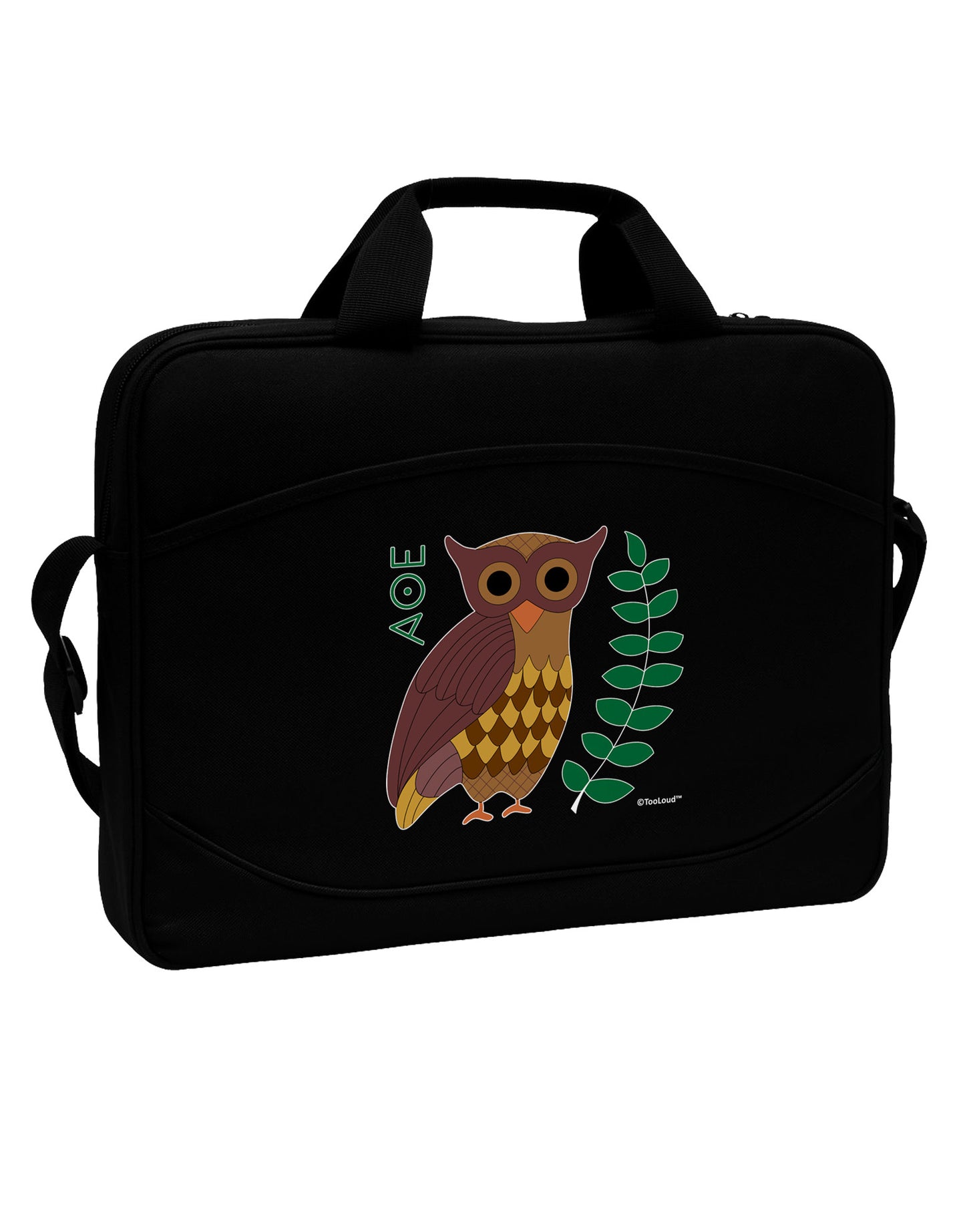 Owl of Athena 15" Dark Laptop / Tablet Case Bag by TooLoud-Laptop / Tablet Case Bag-TooLoud-Black-Davson Sales