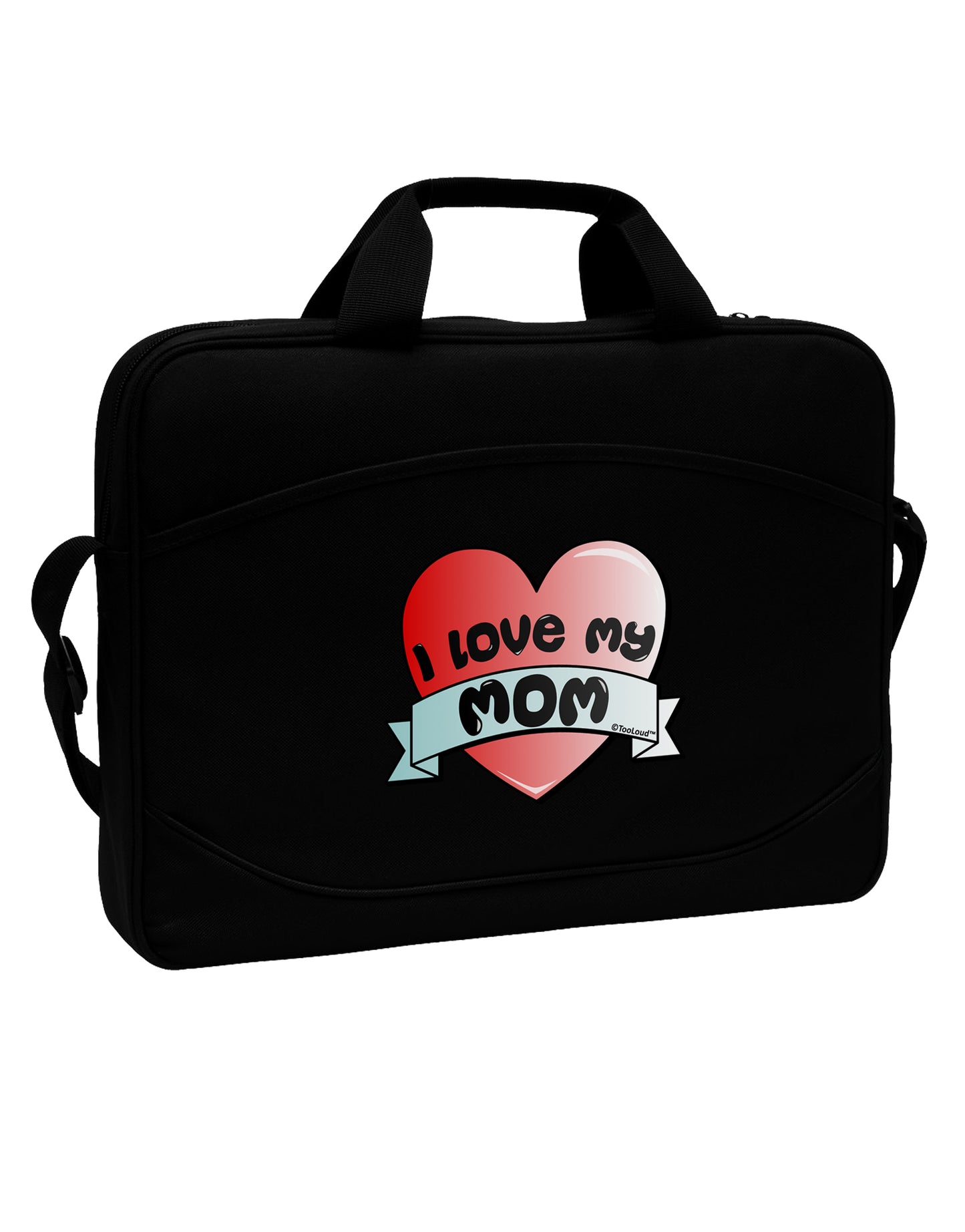 I Love My Mom - Heart Banner Design 15" Dark Laptop / Tablet Case Bag by TooLoud-Laptop / Tablet Case Bag-TooLoud-Black-Davson Sales