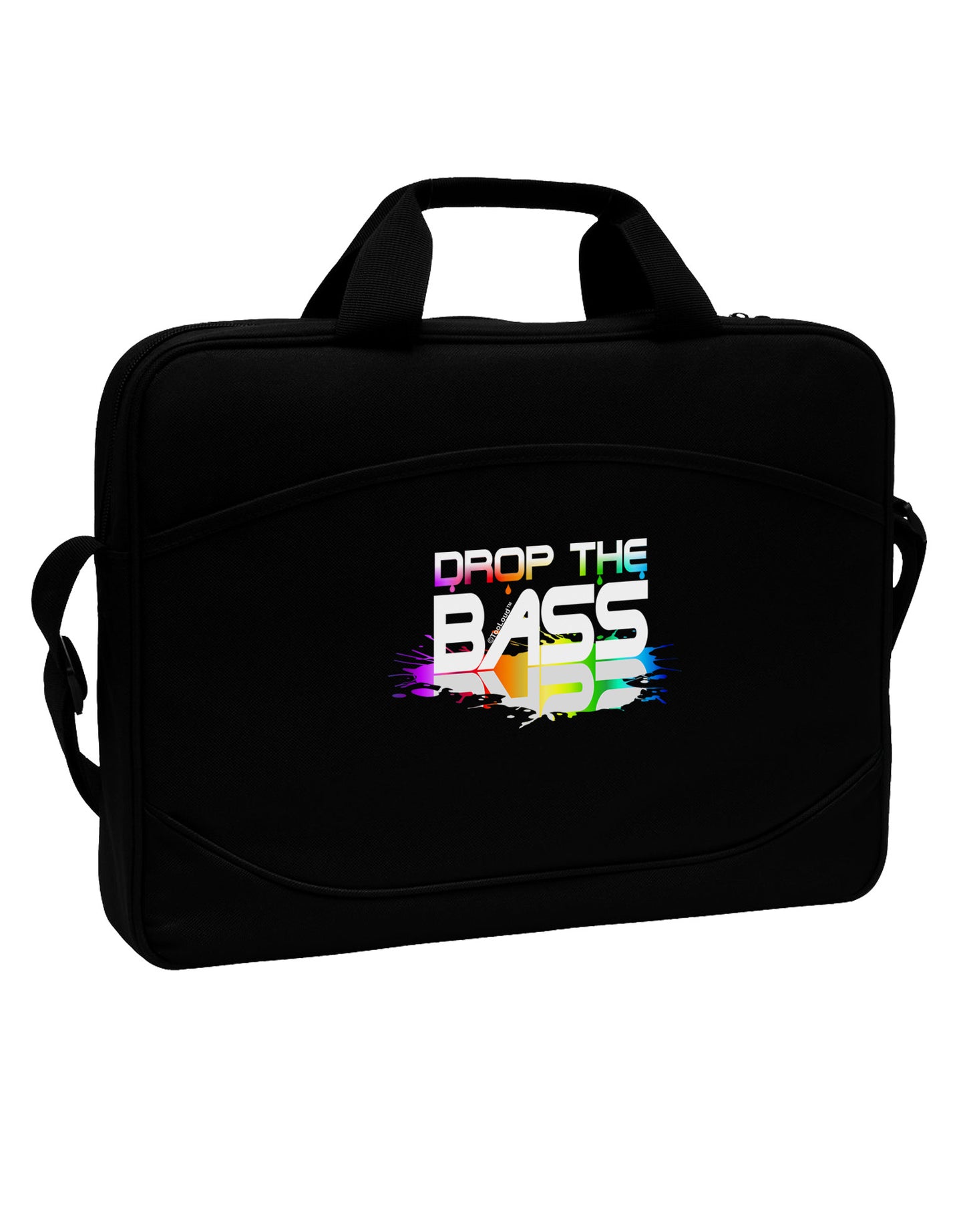 Paint Drop The Bass 15" Dark Laptop / Tablet Case Bag-Laptop / Tablet Case Bag-TooLoud-Black-White-Davson Sales