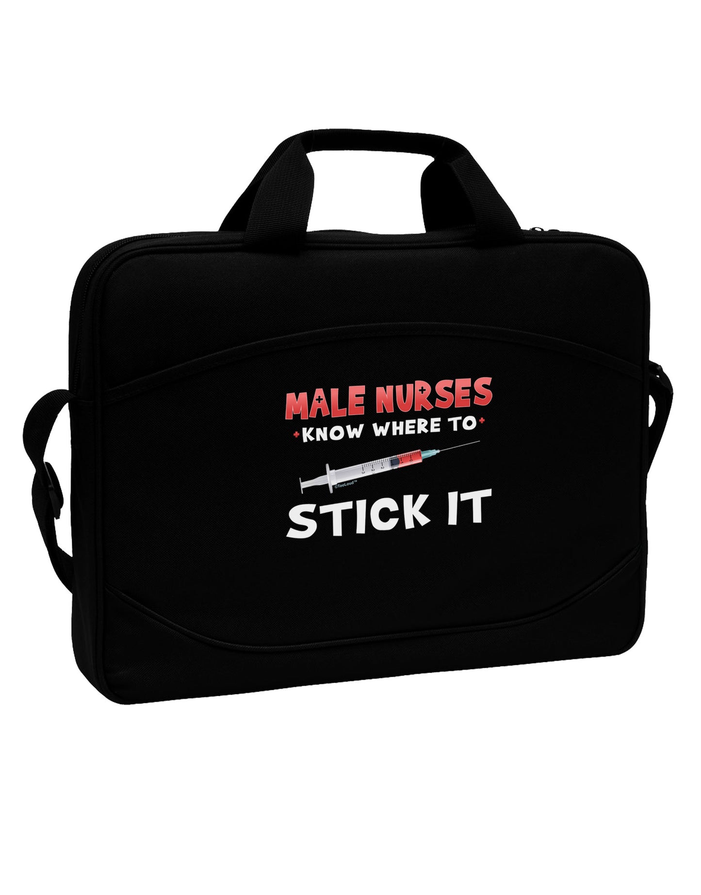 Male Nurses - Stick It 15" Dark Laptop / Tablet Case Bag-Laptop / Tablet Case Bag-TooLoud-Black-Davson Sales