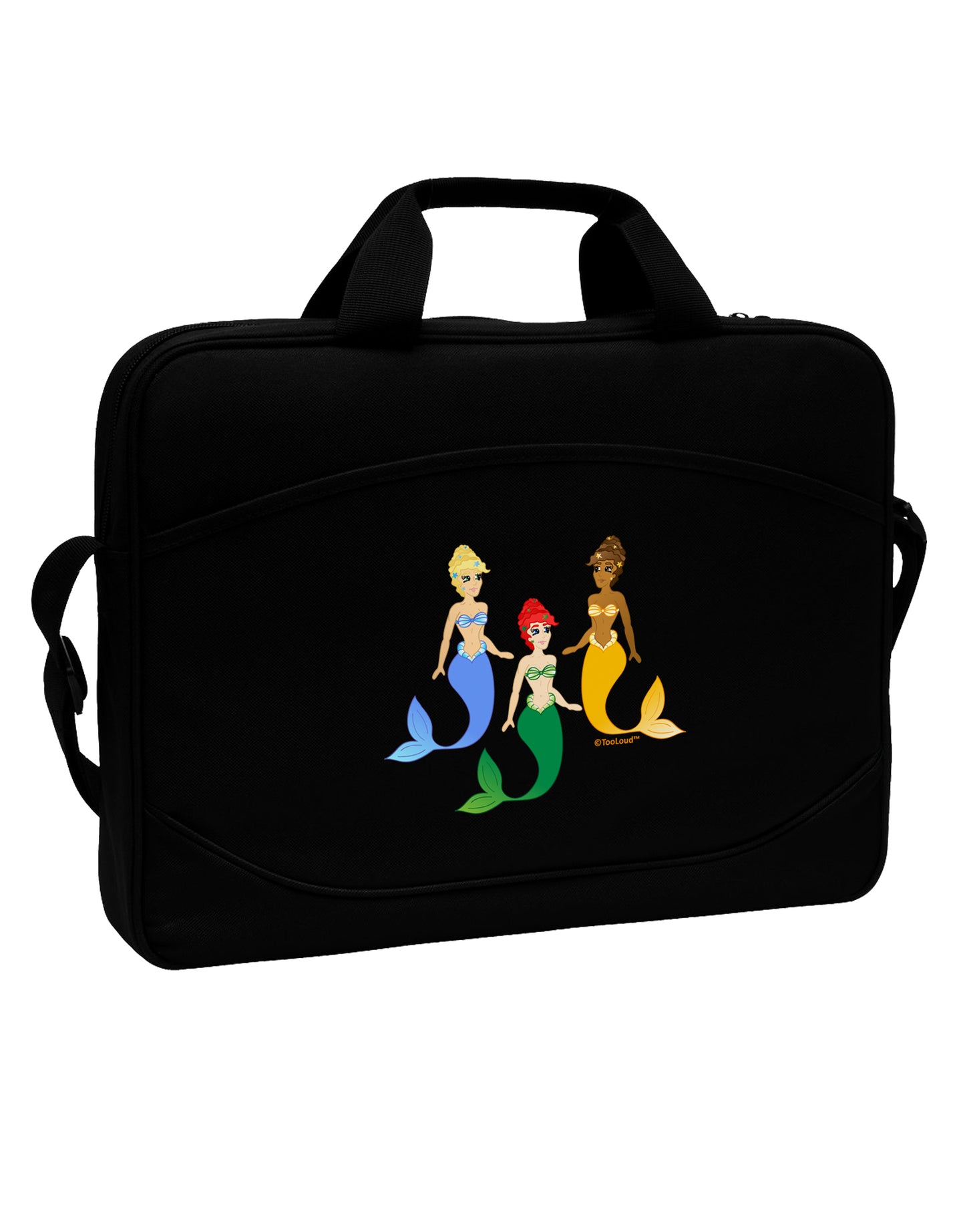 Three Mermaids 15" Dark Laptop / Tablet Case Bag by TooLoud-Laptop / Tablet Case Bag-TooLoud-Black-Davson Sales