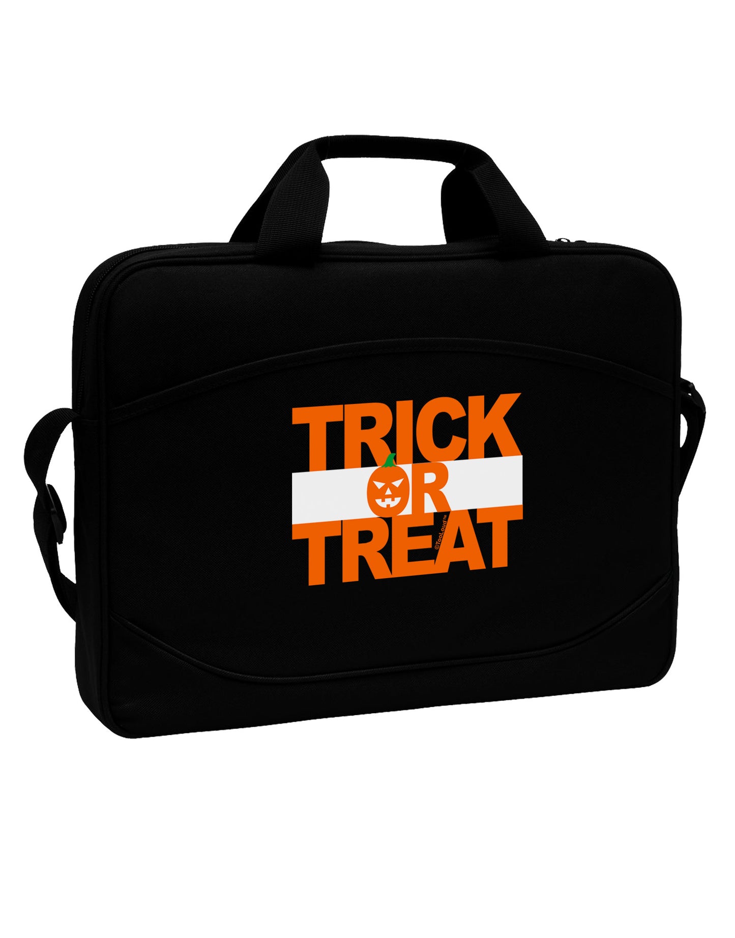 Trick or Treat Text 15" Dark Laptop / Tablet Case Bag-Laptop / Tablet Case Bag-TooLoud-Black-White-Davson Sales