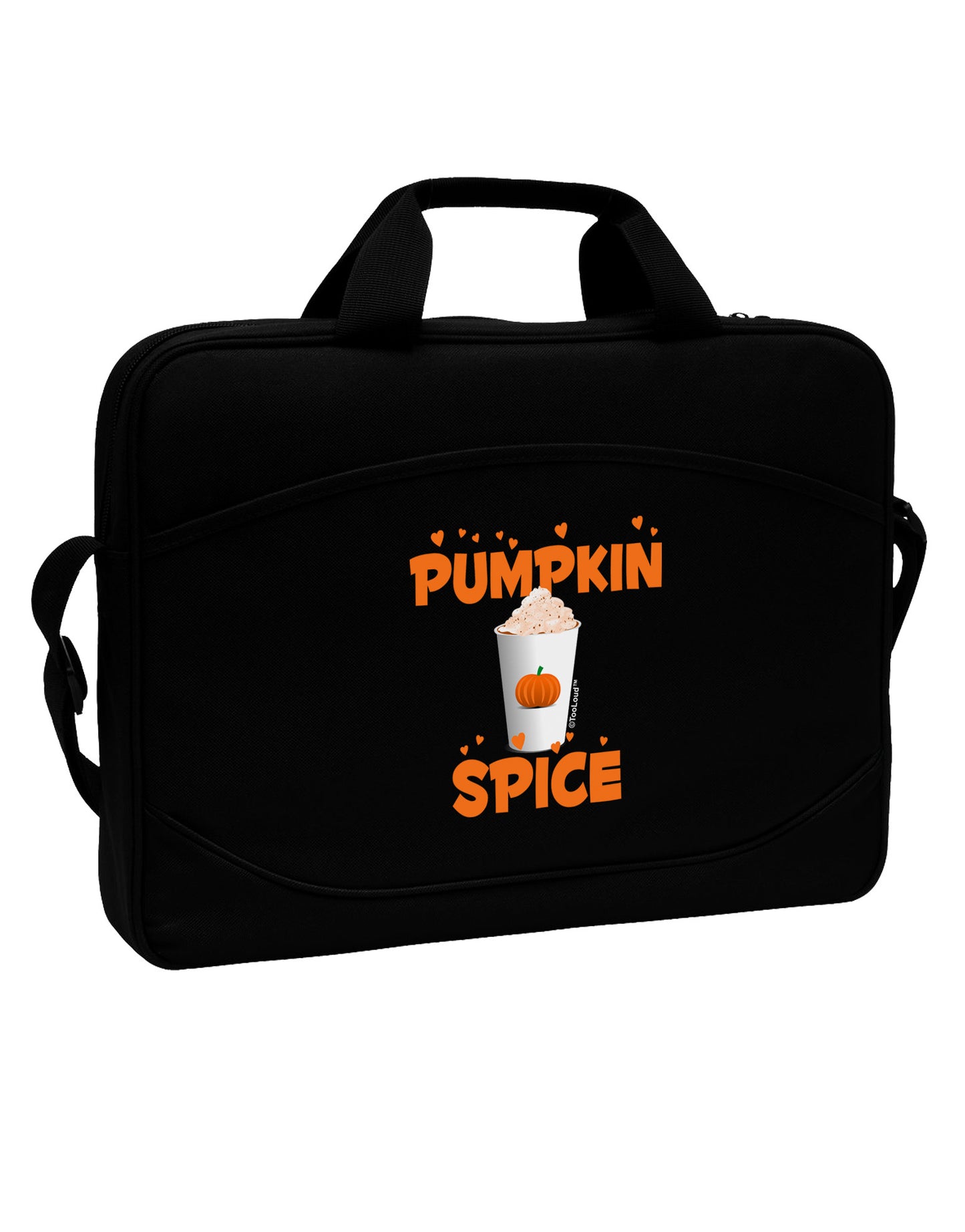 Pumpkin Spice Latte Hearts 15" Dark Laptop / Tablet Case Bag-Laptop / Tablet Case Bag-TooLoud-Black-Davson Sales