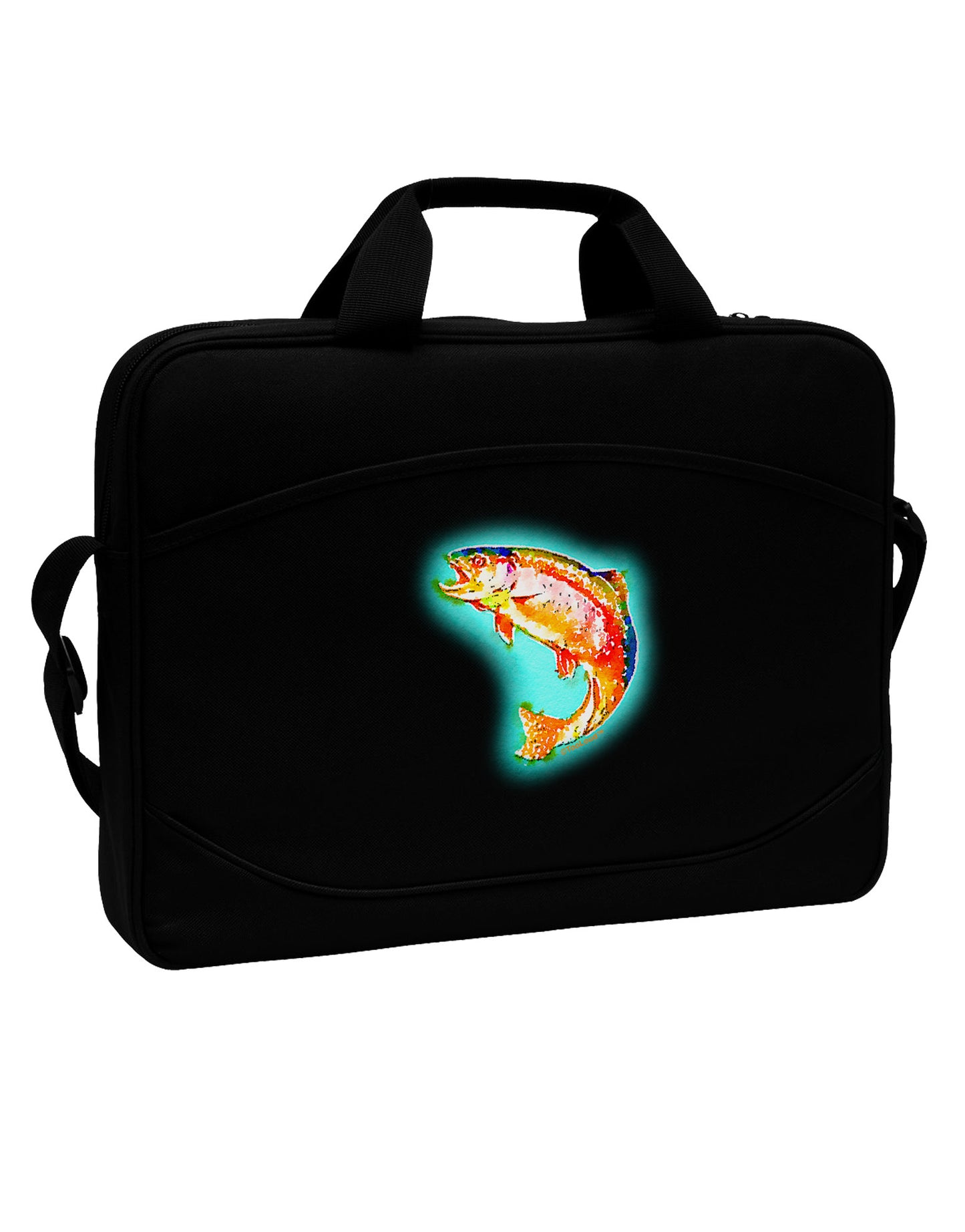 Rainbow Trout WaterColor 15" Dark Laptop / Tablet Case Bag-Laptop / Tablet Case Bag-TooLoud-Black-Davson Sales