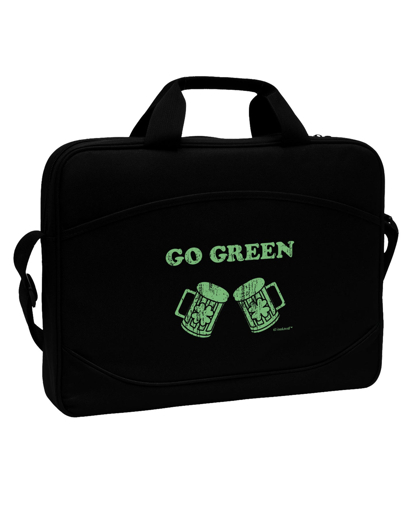 Go Green - St. Patrick's Day Green Beer 15" Dark Laptop / Tablet Case Bag by TooLoud-Laptop / Tablet Case Bag-TooLoud-Black-Davson Sales