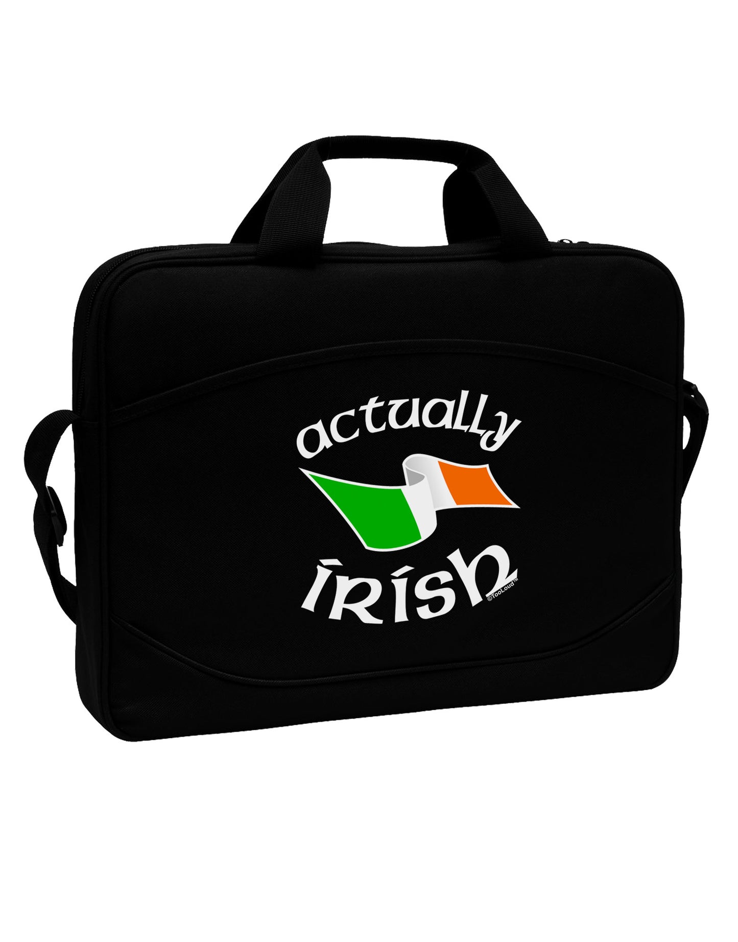 Actually Irish 15" Dark Laptop / Tablet Case Bag-Laptop / Tablet Case Bag-TooLoud-Black-White-15 Inches-Davson Sales