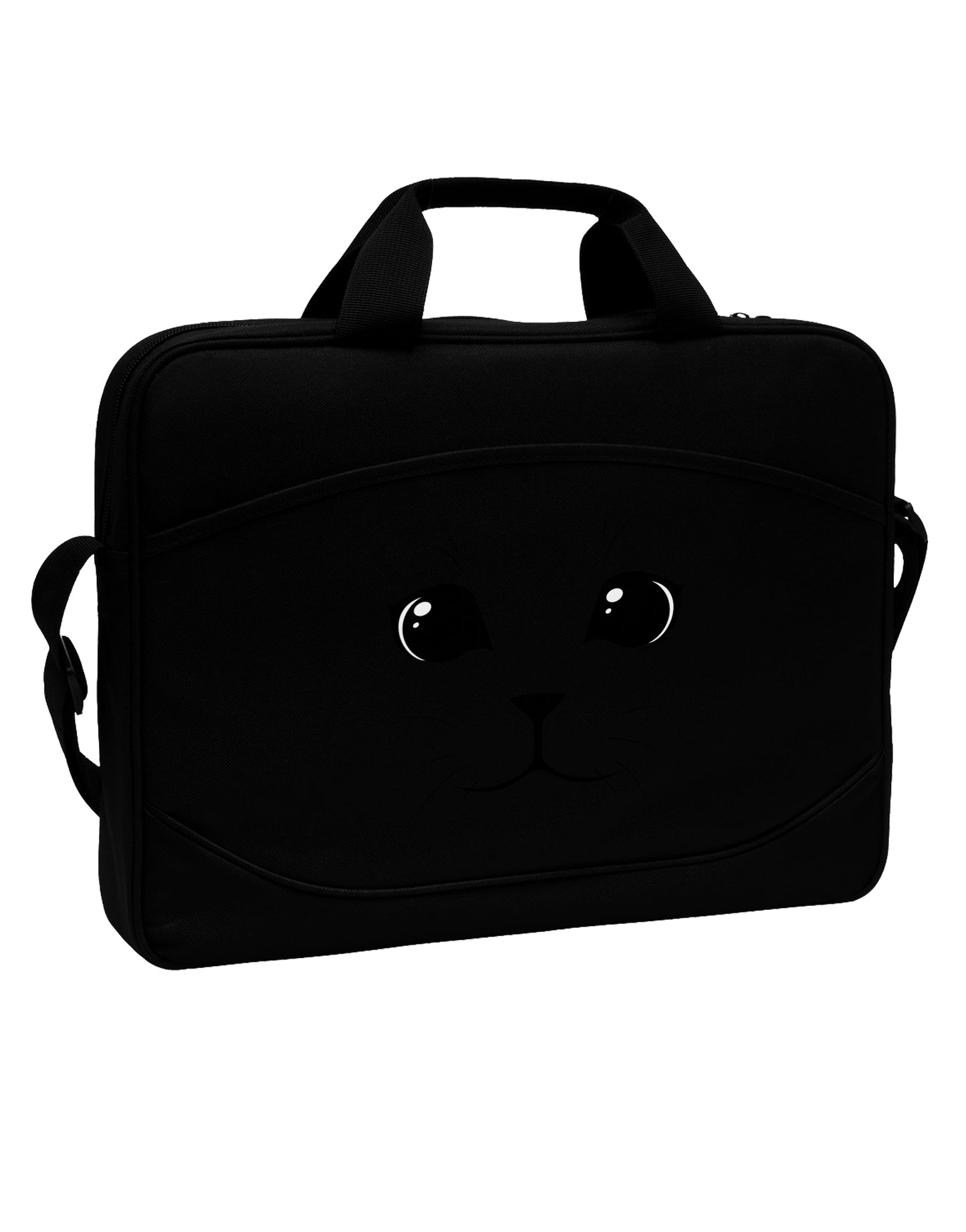 Cute Cat Face 15" Dark Laptop / Tablet Case Bag by TooLoud-Laptop / Tablet Case Bag-TooLoud-Black-Davson Sales
