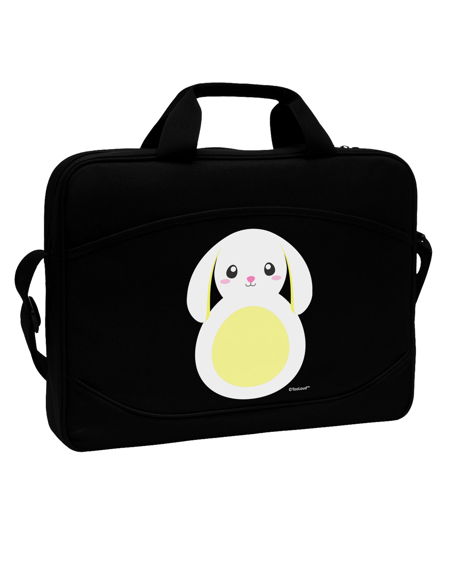 Cute Bunny with Floppy Ears - Yellow 15" Dark Laptop / Tablet Case Bag by TooLoud-Laptop / Tablet Case Bag-TooLoud-Black-Davson Sales