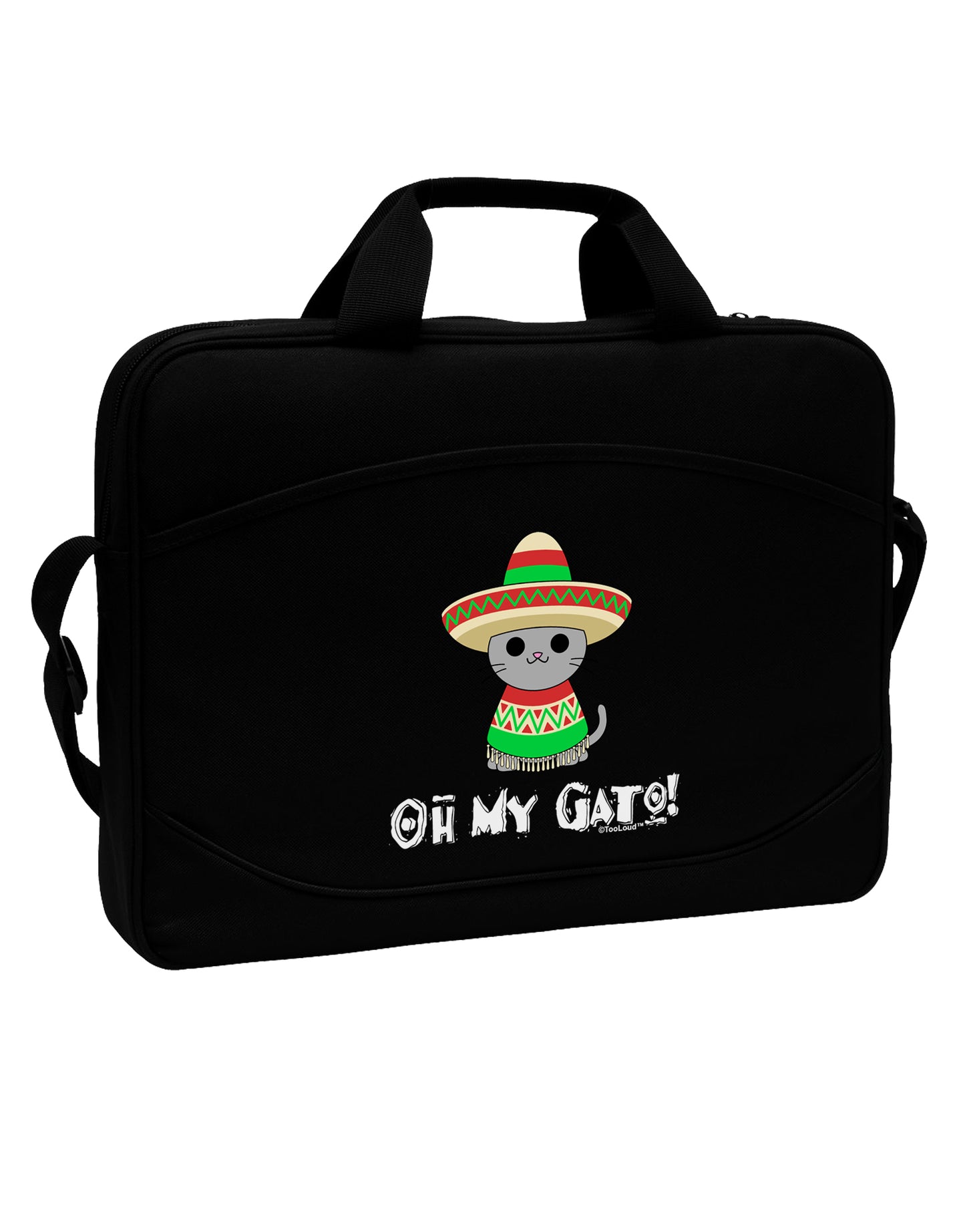 Oh My Gato - Cinco De Mayo 15" Dark Laptop / Tablet Case Bag by TooLoud-Laptop / Tablet Case Bag-TooLoud-Black-Davson Sales