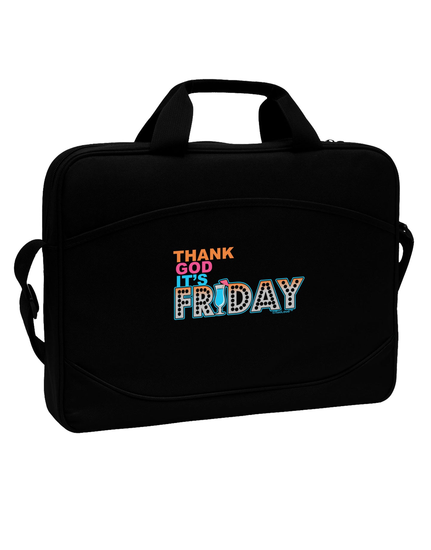 Thank God It's Friday Mixed Drink 15" Dark Laptop / Tablet Case Bag-Laptop / Tablet Case Bag-TooLoud-Black-White-Davson Sales