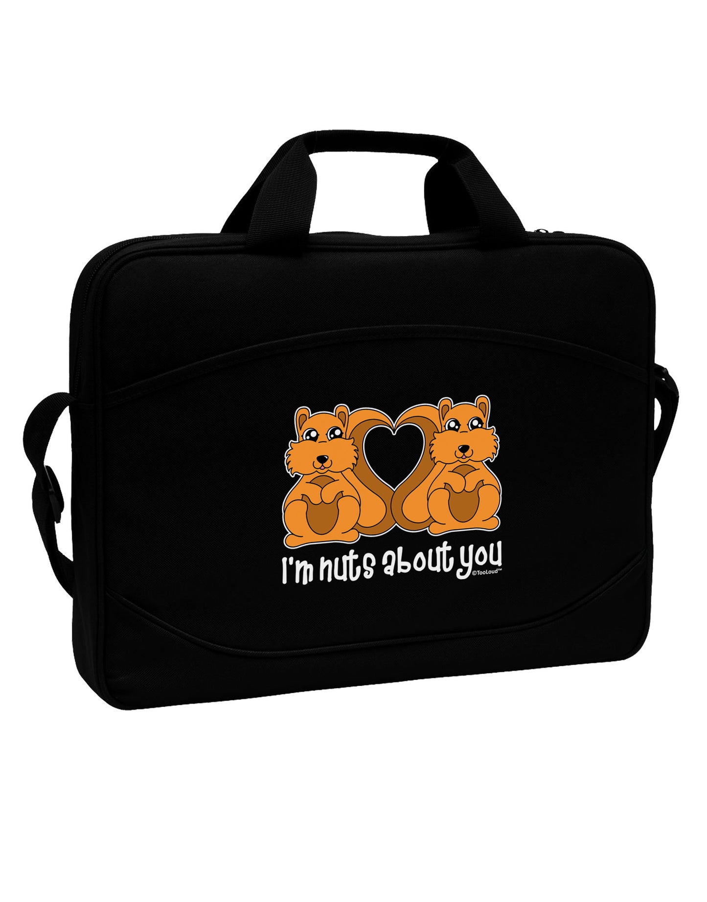 Cute Squirrels - I'm Nuts About You 15" Dark Laptop / Tablet Case Bag by TooLoud-Laptop / Tablet Case Bag-TooLoud-Black-Davson Sales