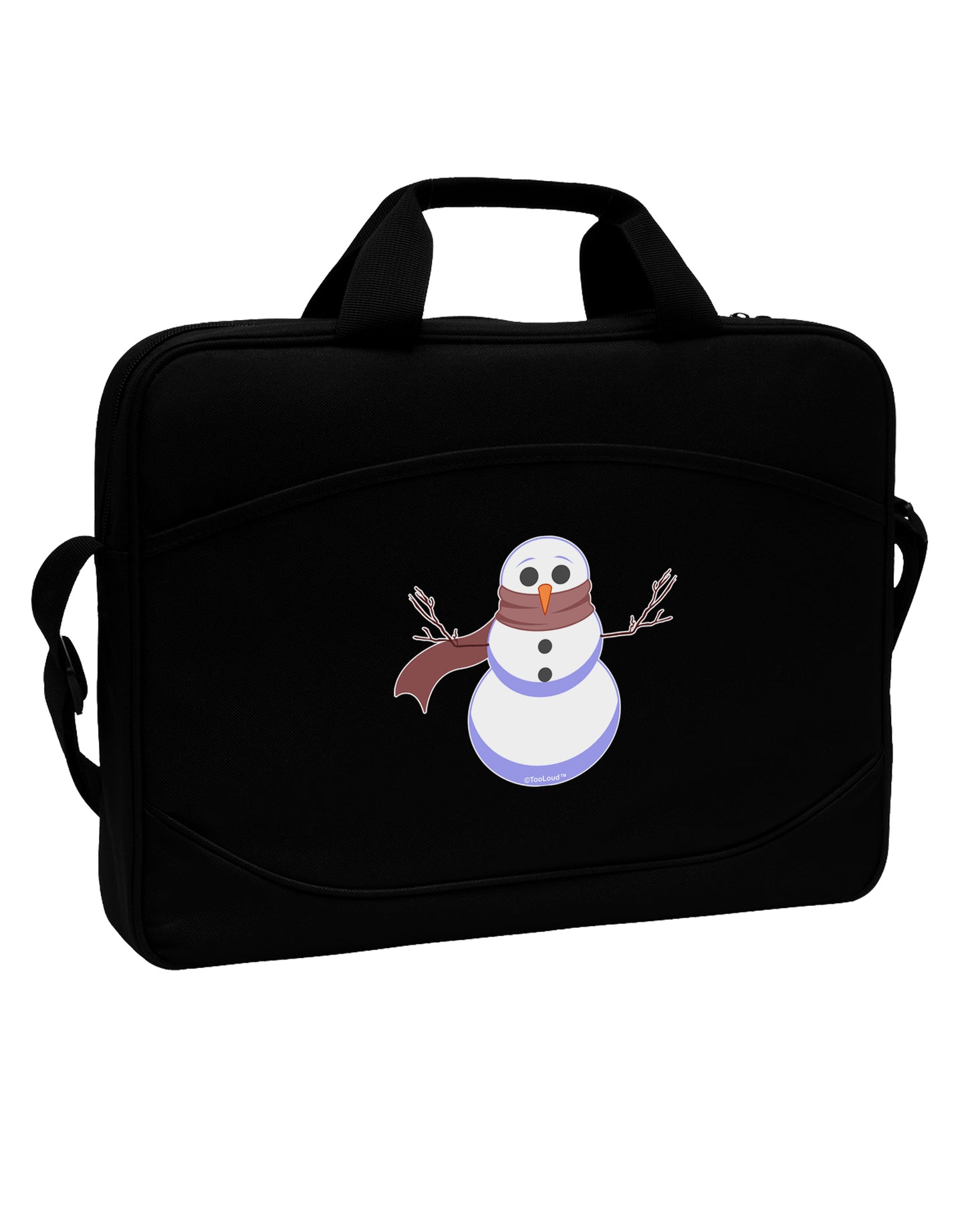 Snowman with Scarf Design 15" Dark Laptop / Tablet Case Bag-Laptop / Tablet Case Bag-TooLoud-Black-Davson Sales