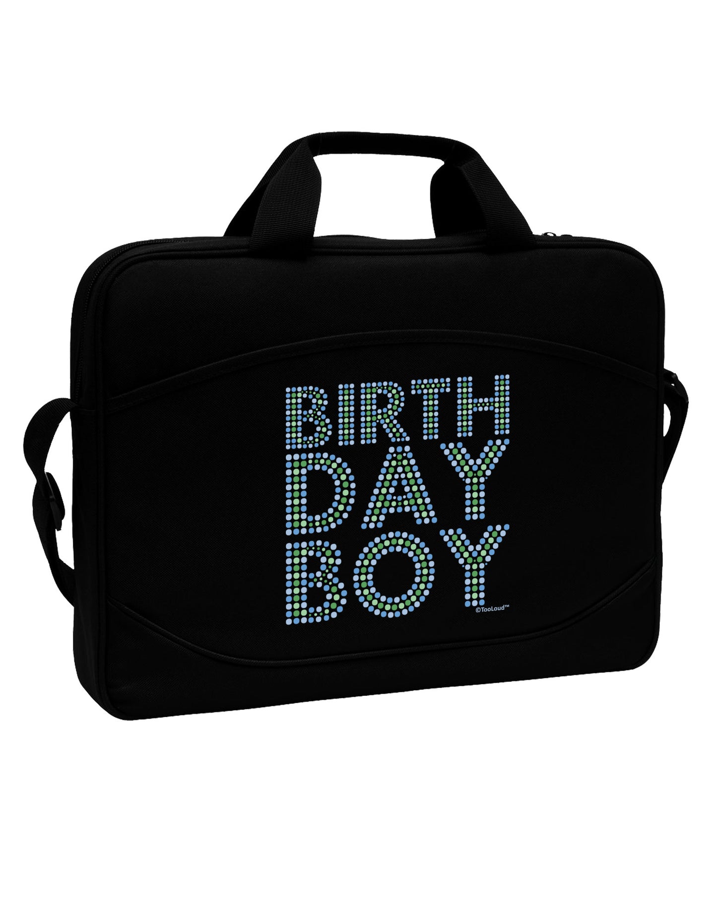 Birthday Boy - Blue and Green Dots 15" Dark Laptop / Tablet Case Bag by TooLoud-Laptop / Tablet Case Bag-TooLoud-Black-Davson Sales