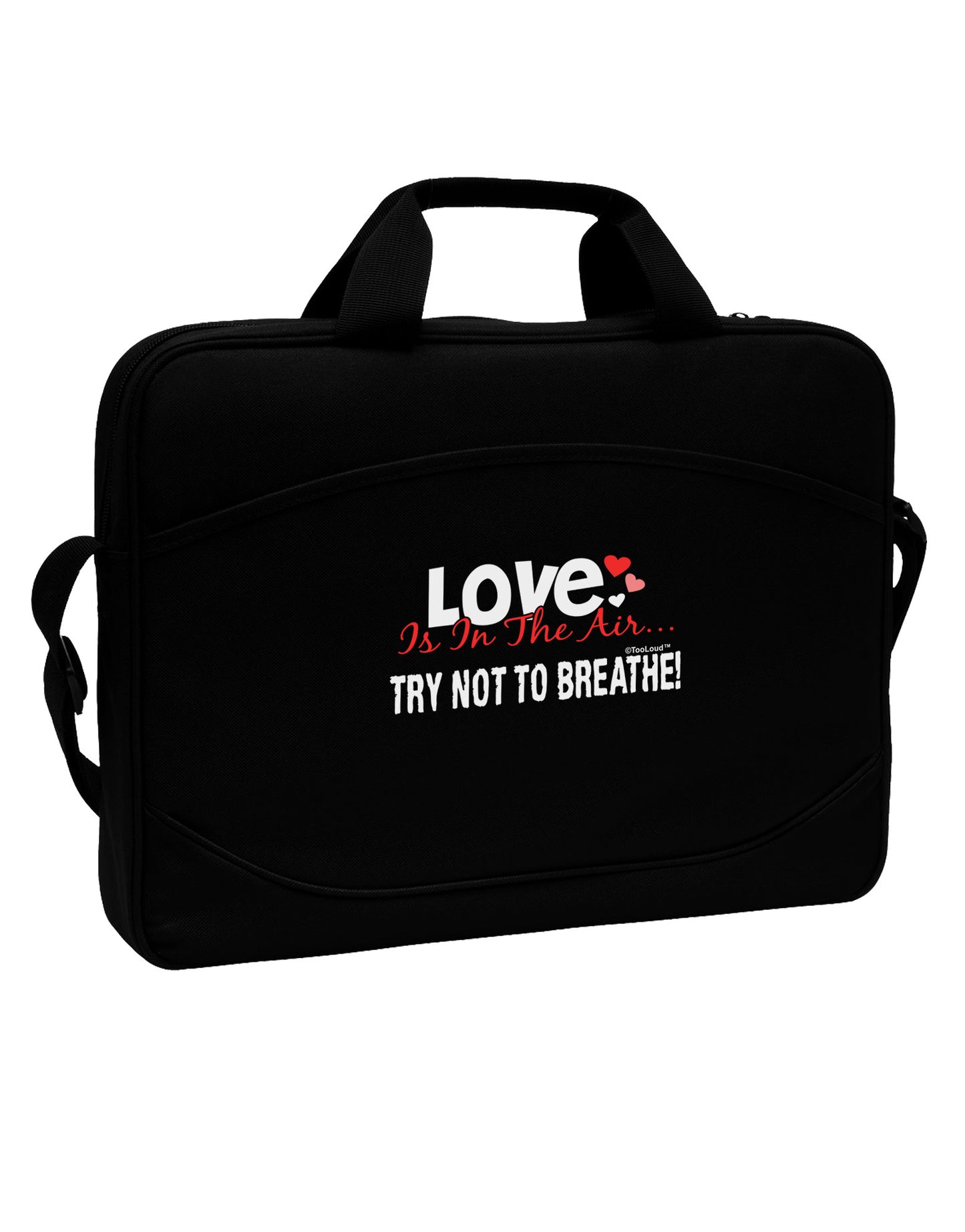Love - Try Not To Breathe 15" Dark Laptop / Tablet Case Bag-Laptop / Tablet Case Bag-TooLoud-Black-White-15 Inches-Davson Sales