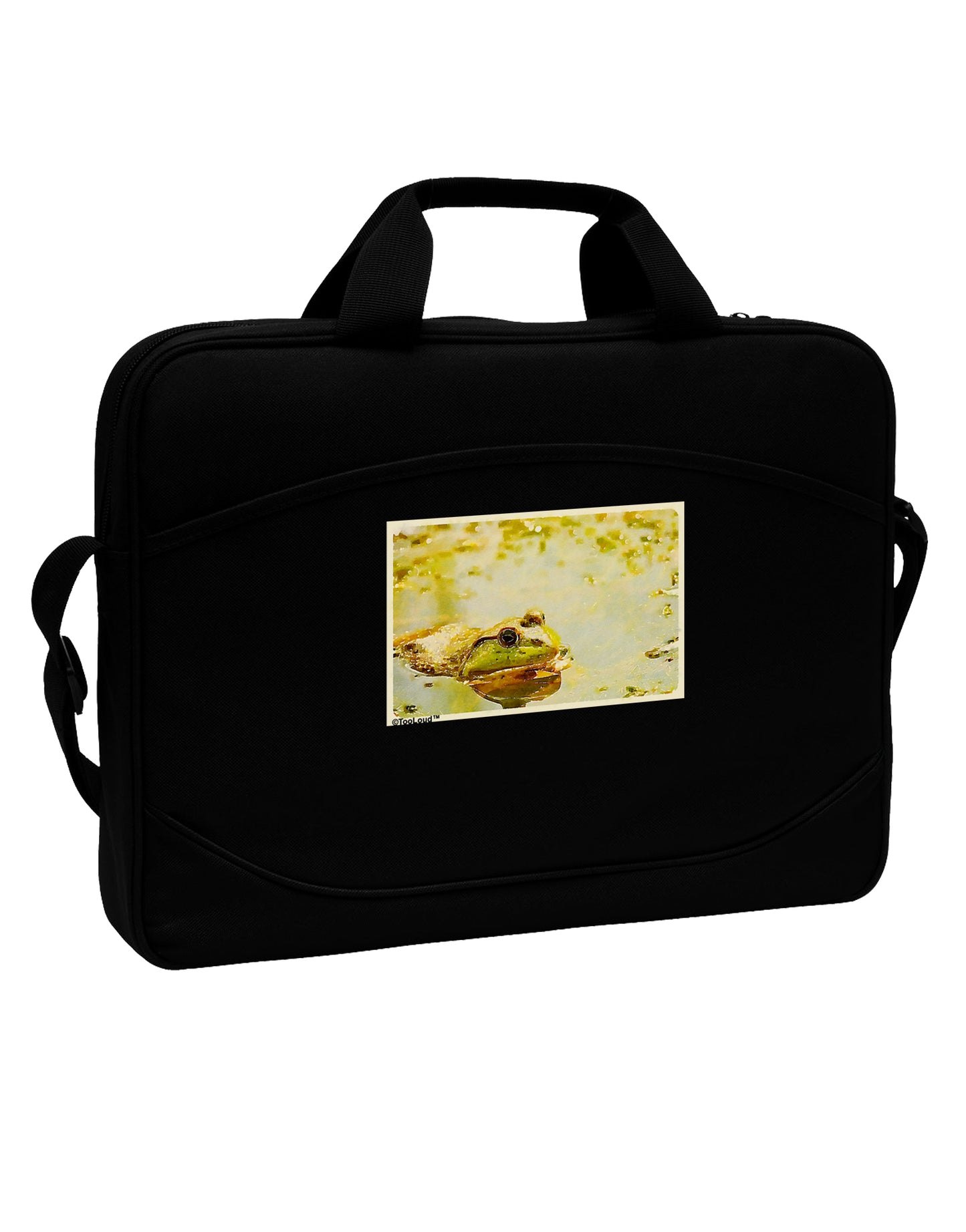 Bullfrog In Watercolor 15" Dark Laptop / Tablet Case Bag by TooLoud-Laptop / Tablet Case Bag-TooLoud-Black-15 Inches-Davson Sales