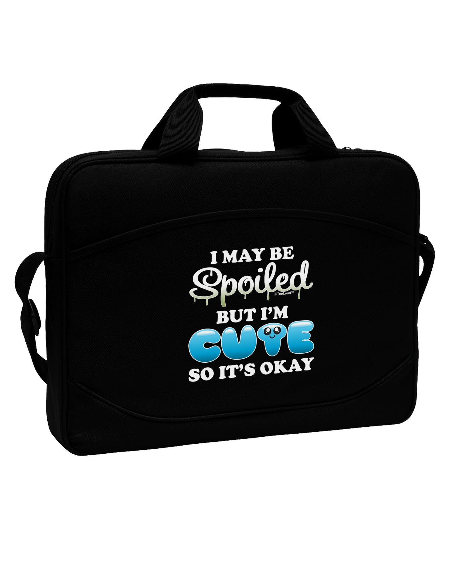 Spoiled But Cute Blue 15" Dark Laptop / Tablet Case Bag-Laptop / Tablet Case Bag-TooLoud-Black-15 Inches-Davson Sales