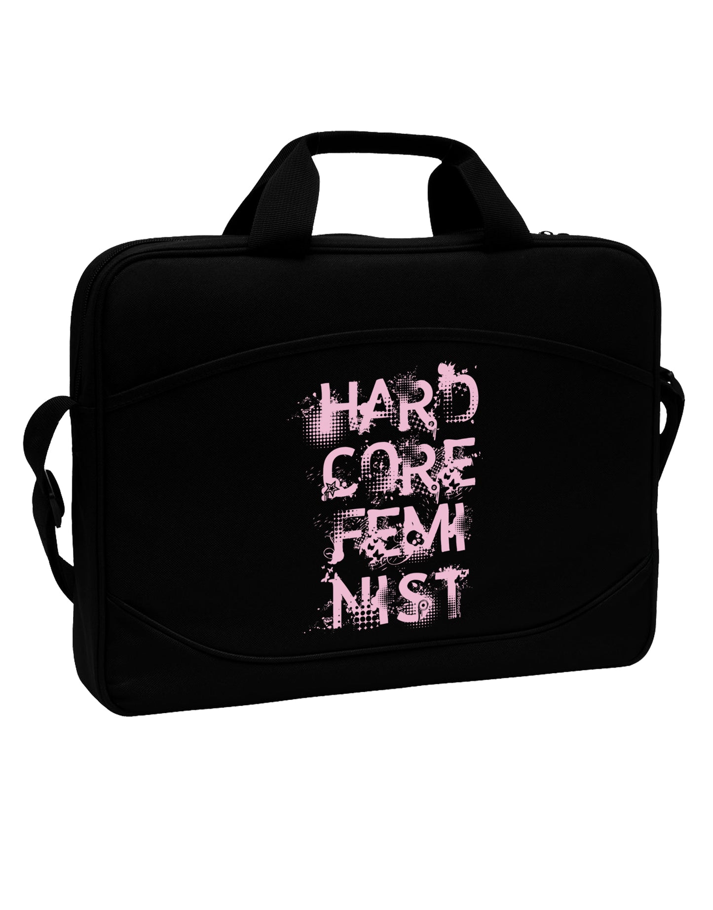Hardcore Feminist - Pink 15" Dark Laptop / Tablet Case Bag by TooLoud-Laptop / Tablet Case Bag-TooLoud-Black-Davson Sales