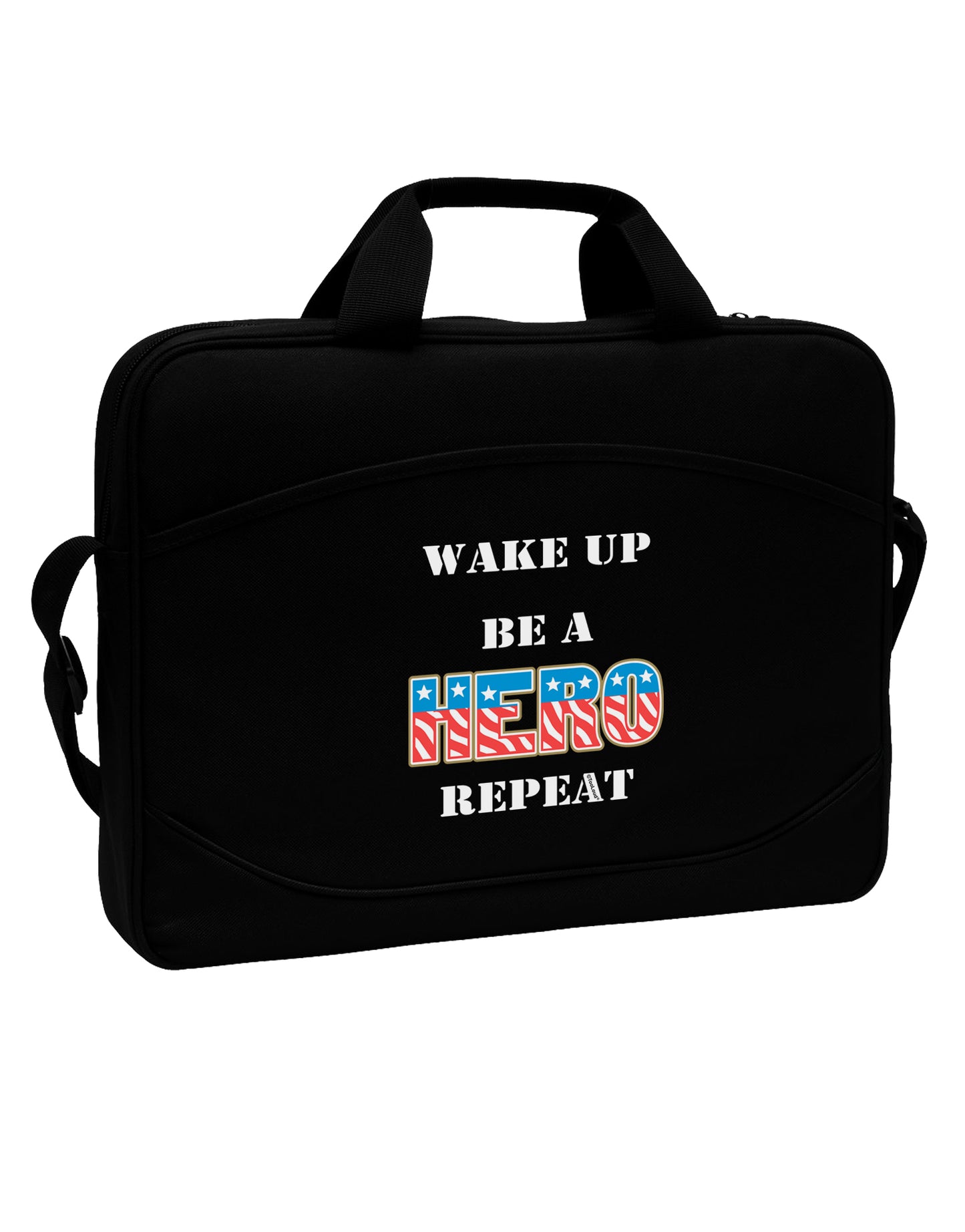 Wake Up Be A Hero Repeat 15" Dark Laptop / Tablet Case Bag by TooLoud-Laptop / Tablet Case Bag-TooLoud-Black-15 Inches-Davson Sales