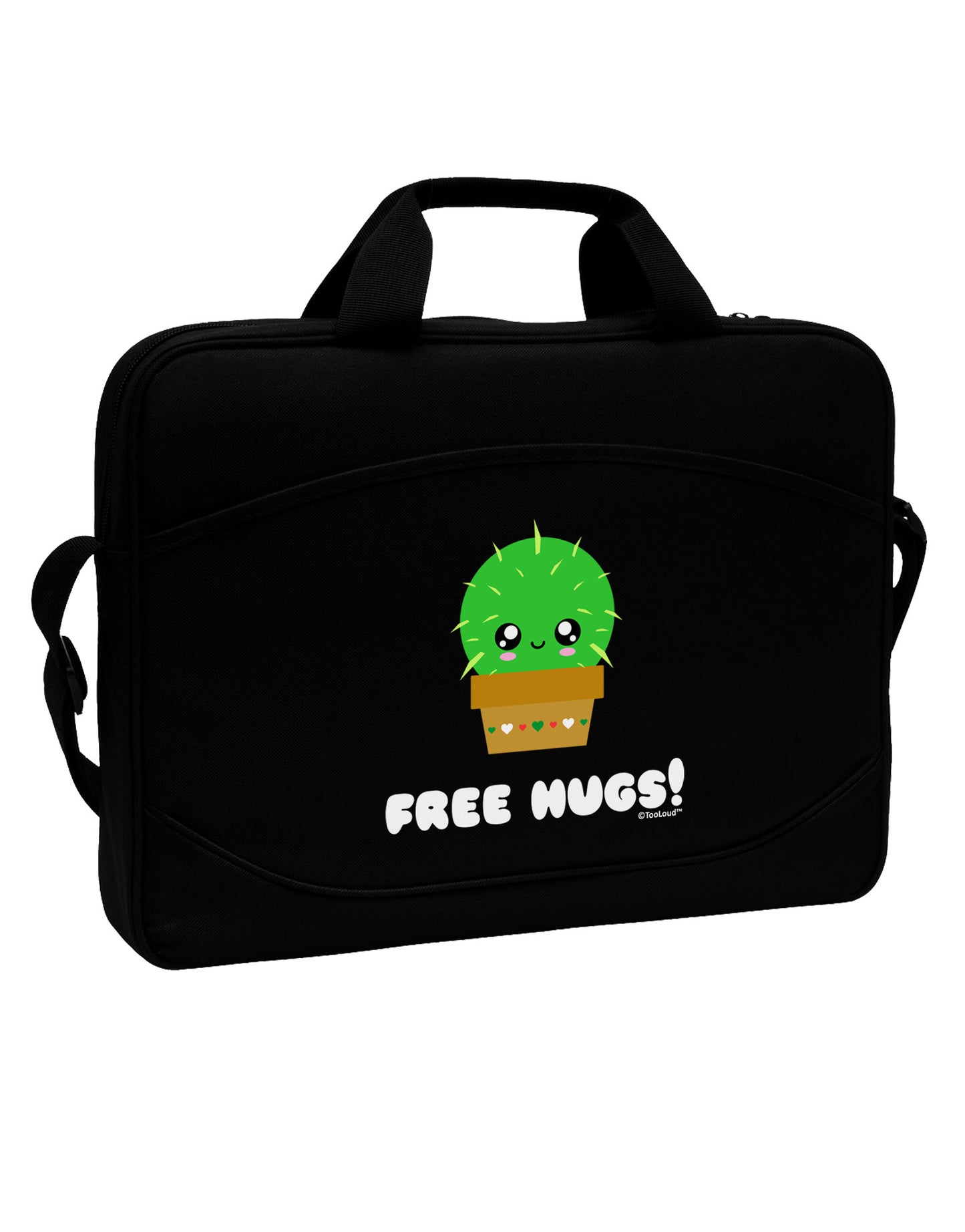 Cute Cactus - Free Hugs 15" Dark Laptop / Tablet Case Bag by TooLoud-Laptop / Tablet Case Bag-TooLoud-Black-Davson Sales