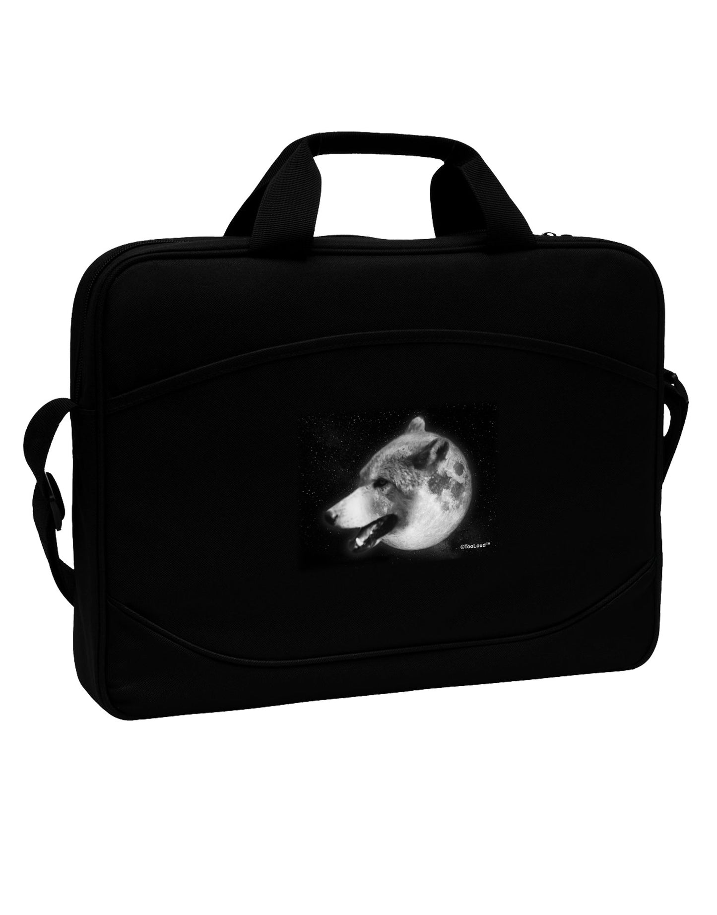 TooLoud White Wolf Moon 15" Dark Laptop / Tablet Case Bag-Laptop / Tablet Case Bag-TooLoud-Black-15 Inches-Davson Sales